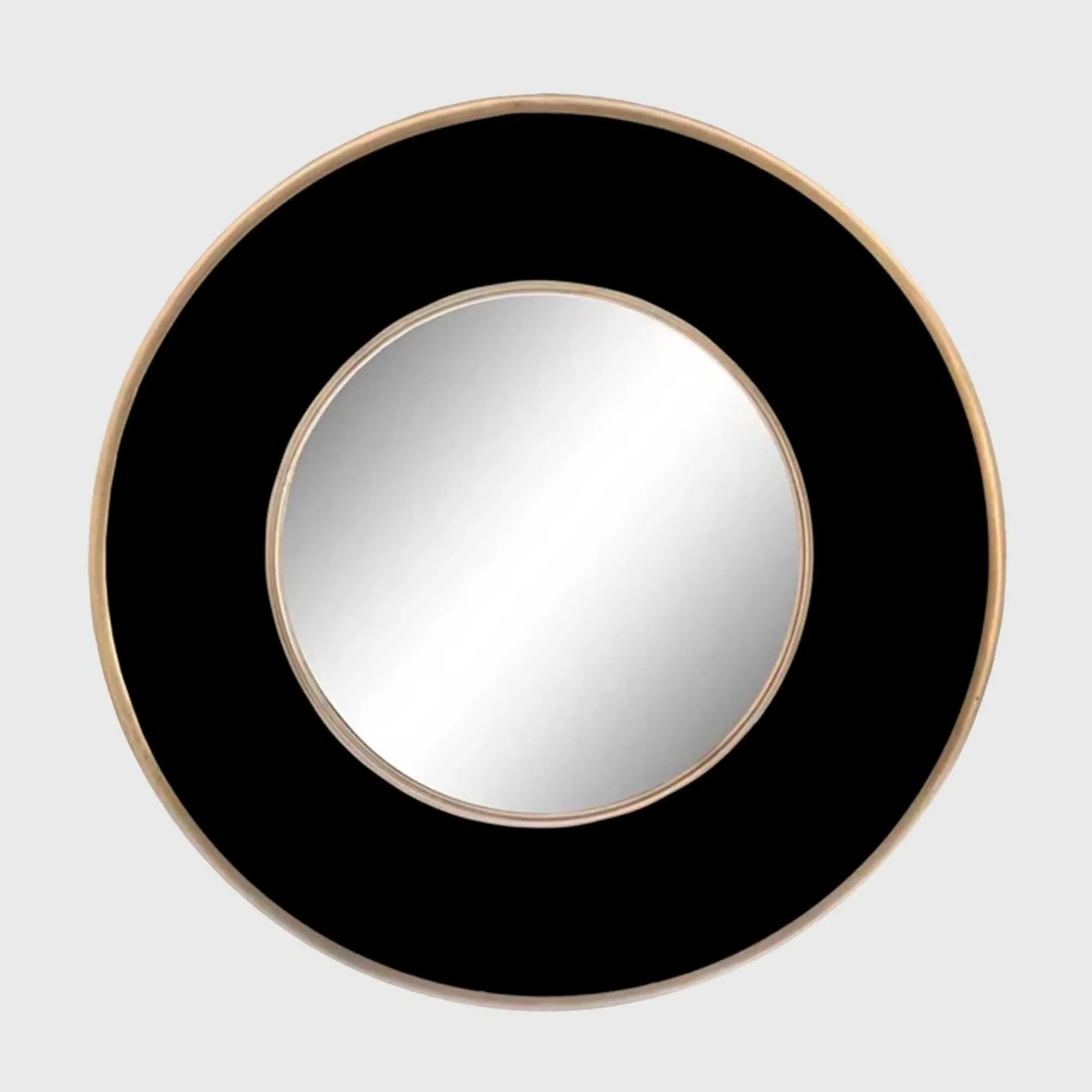 Round Mirror - Black, Metal image