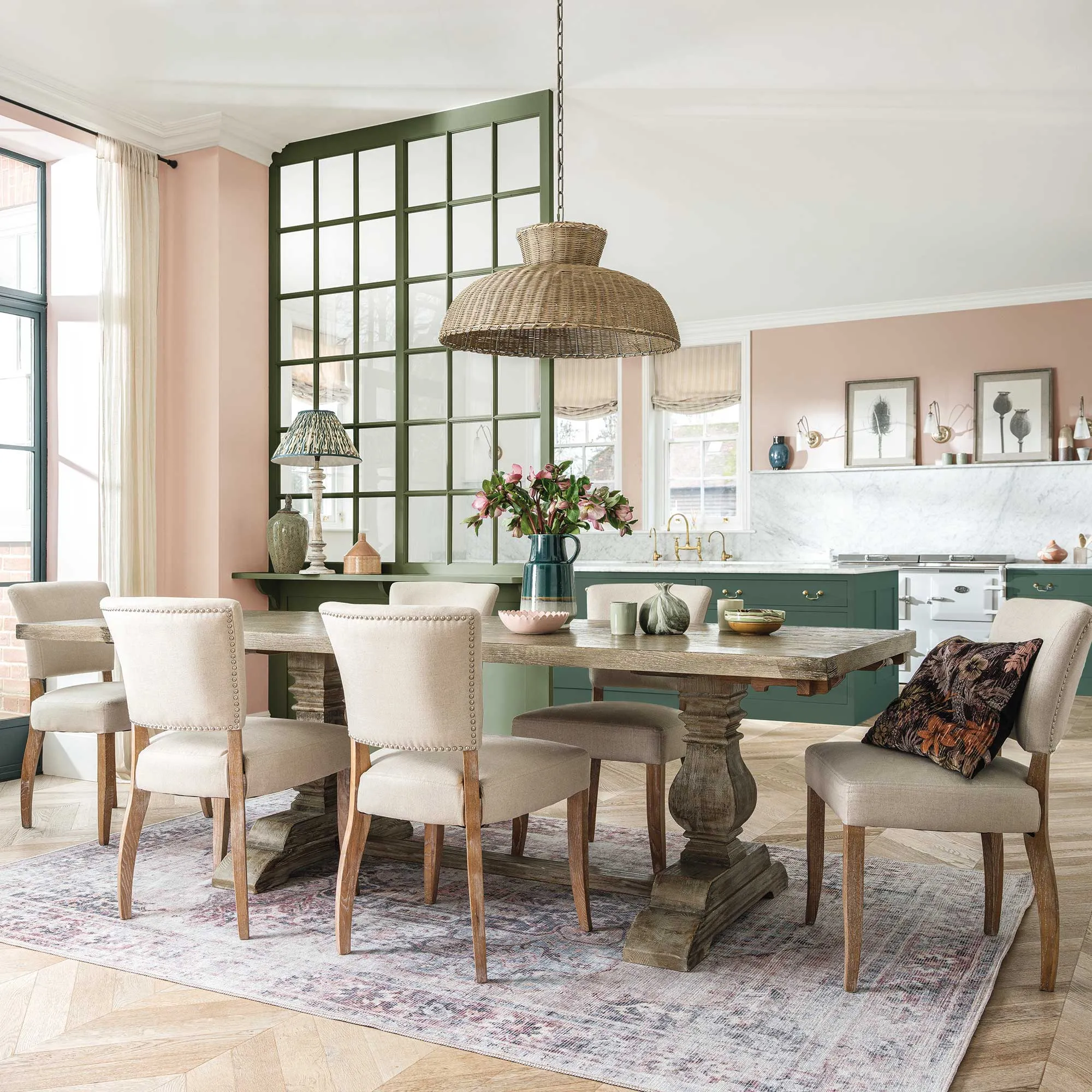 Round Rattan Pendant Light - Neutral