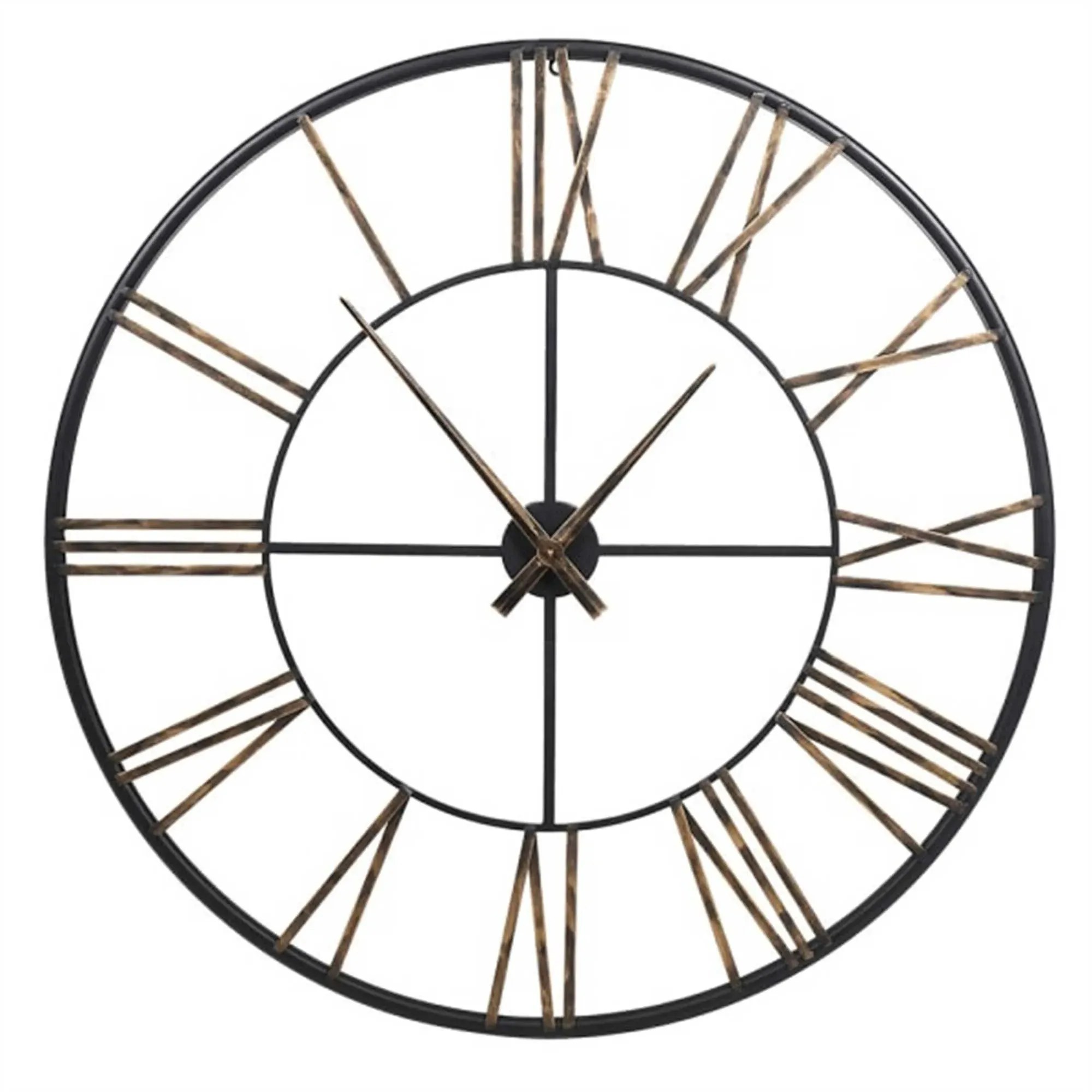 Round Roman Numeral Wall Clock - Gold, Metal product