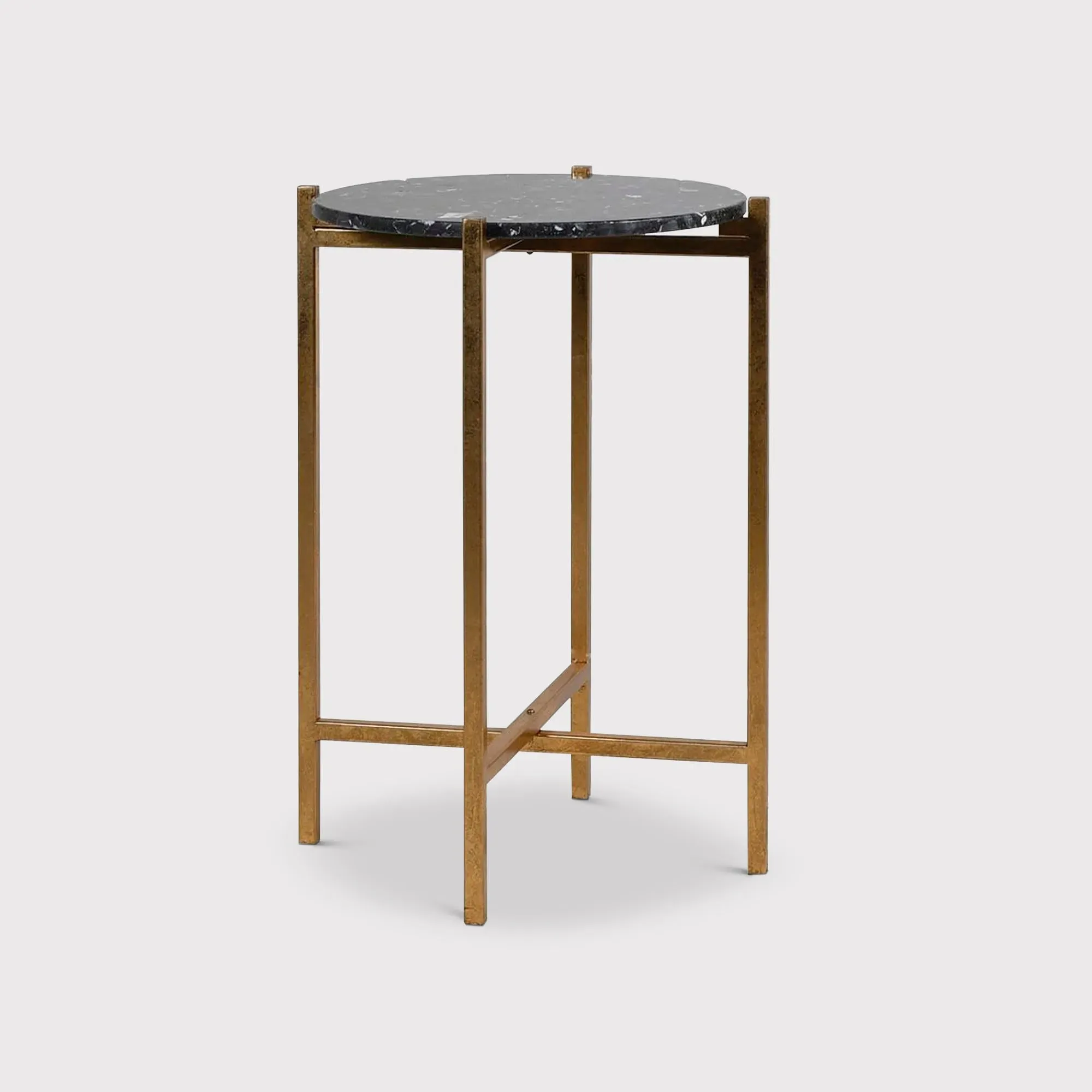 Round Side Table - Black, Metal image