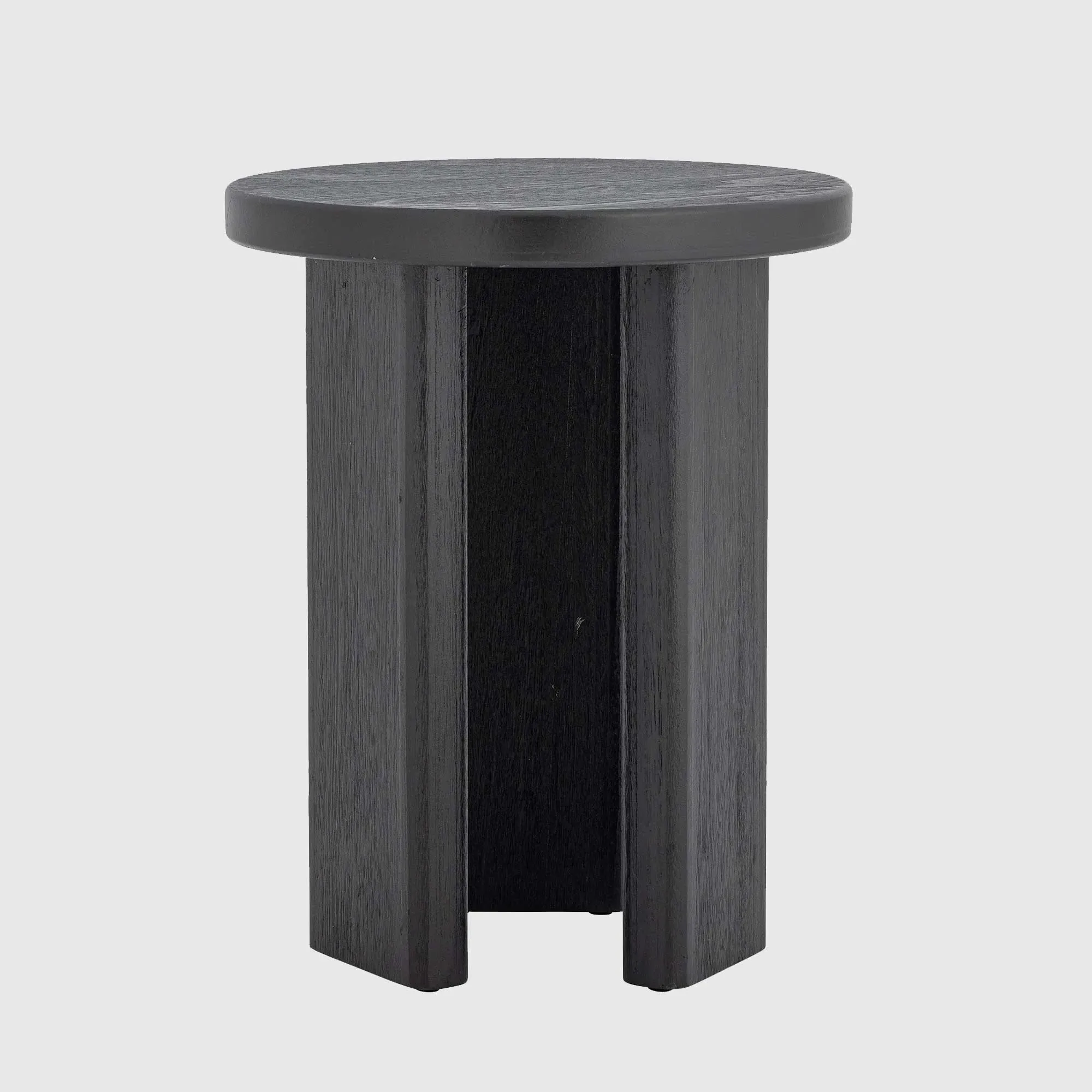 Round Side Table - Black, Wood