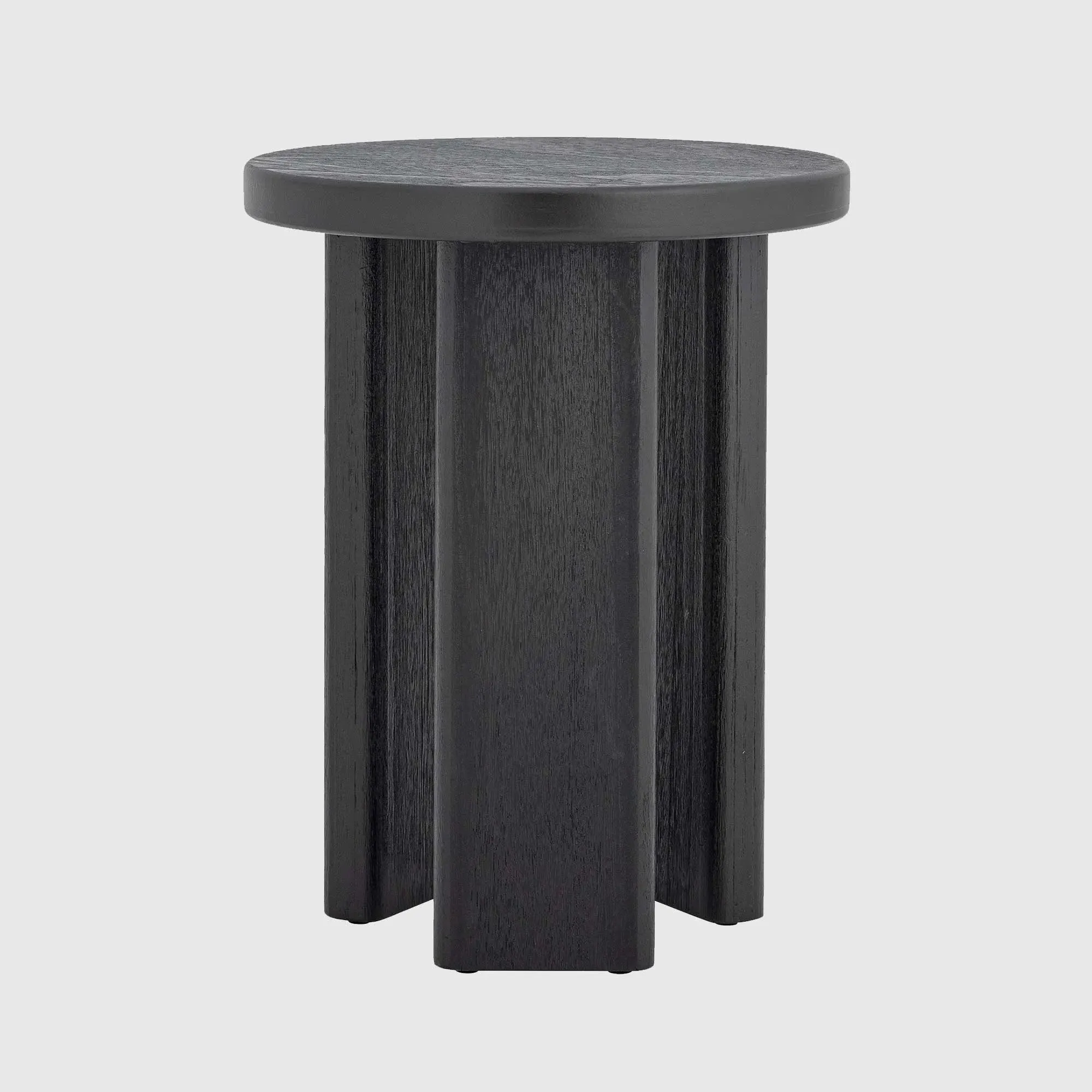 Round Side Table - Black, Wood