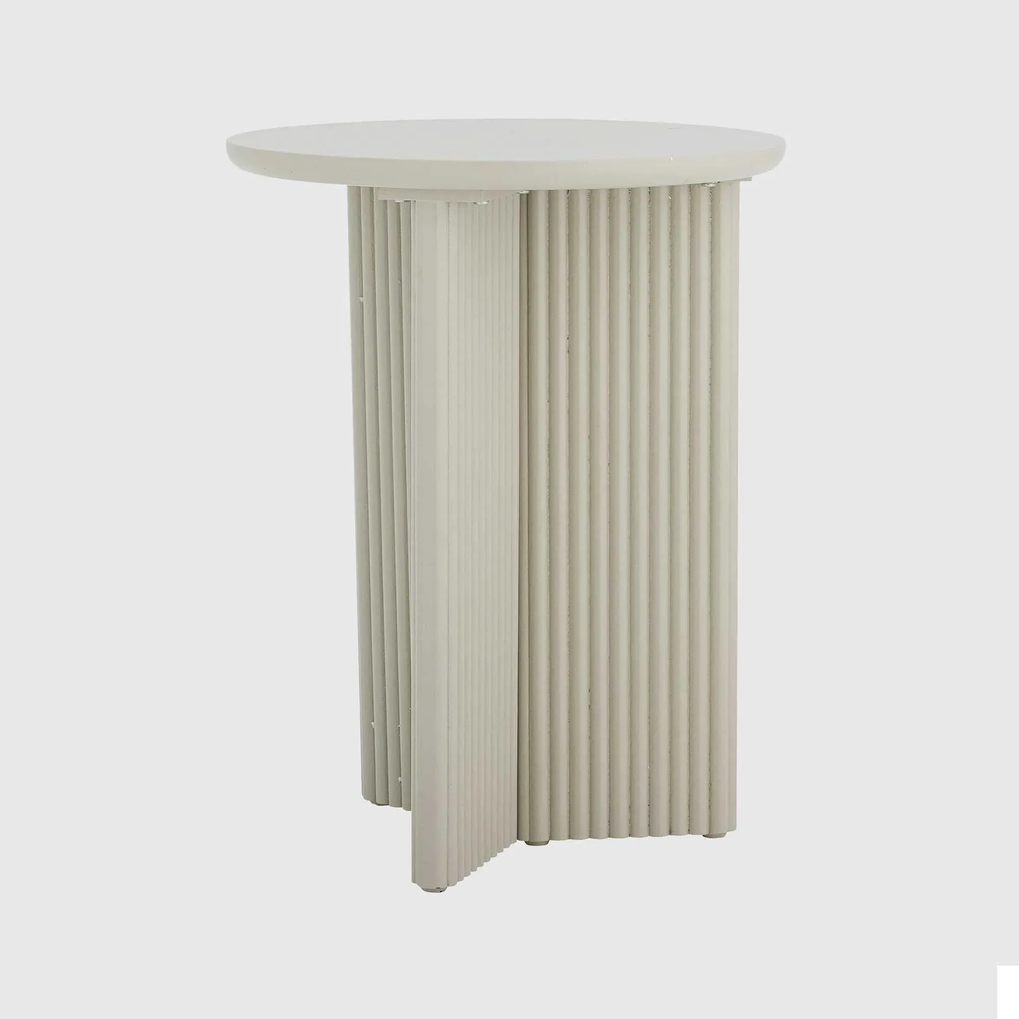 Round Side Table - White, Wood