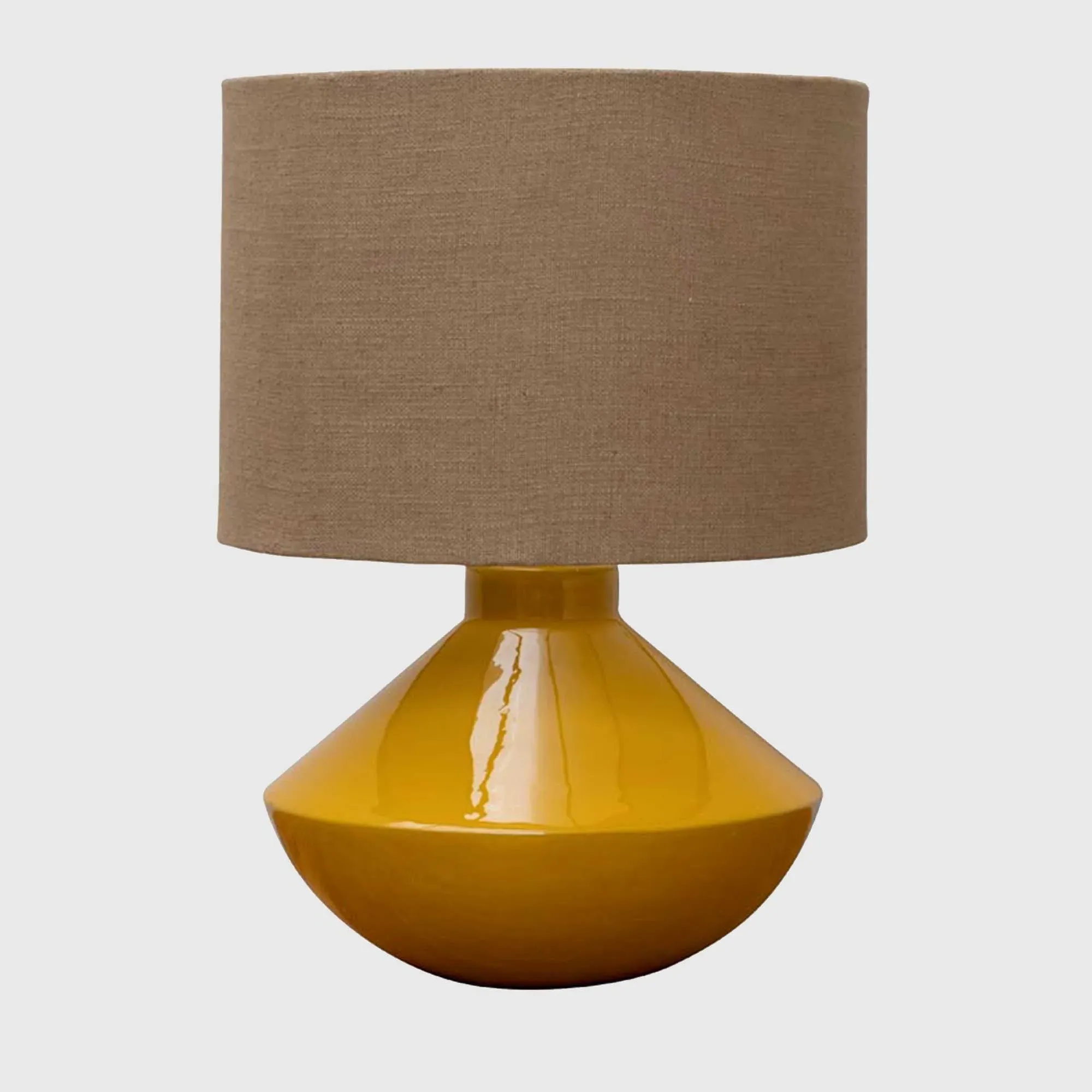 Round Table Lamp - Yellow, Metal image