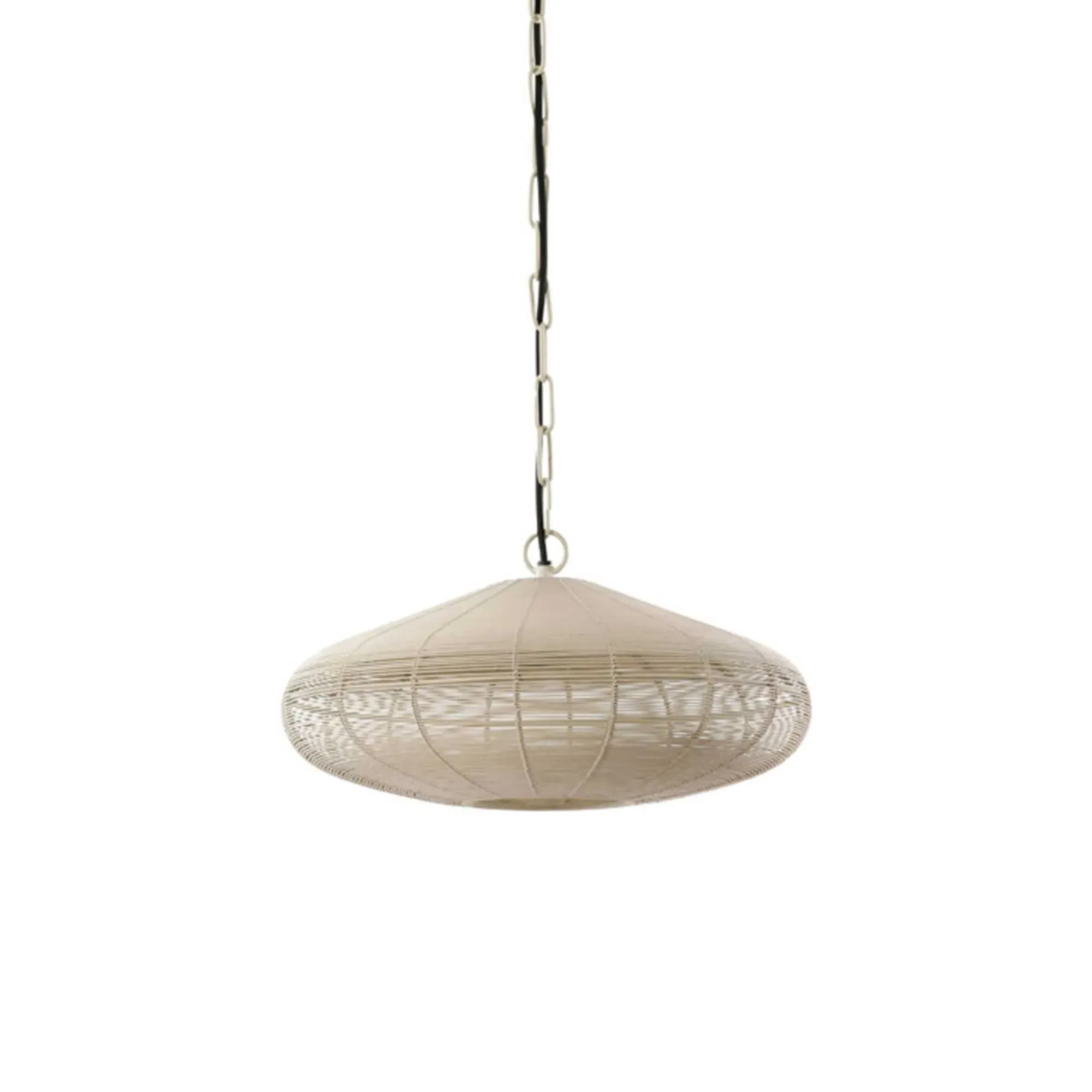 Round Wired Pendant Light - Cream, Metal image