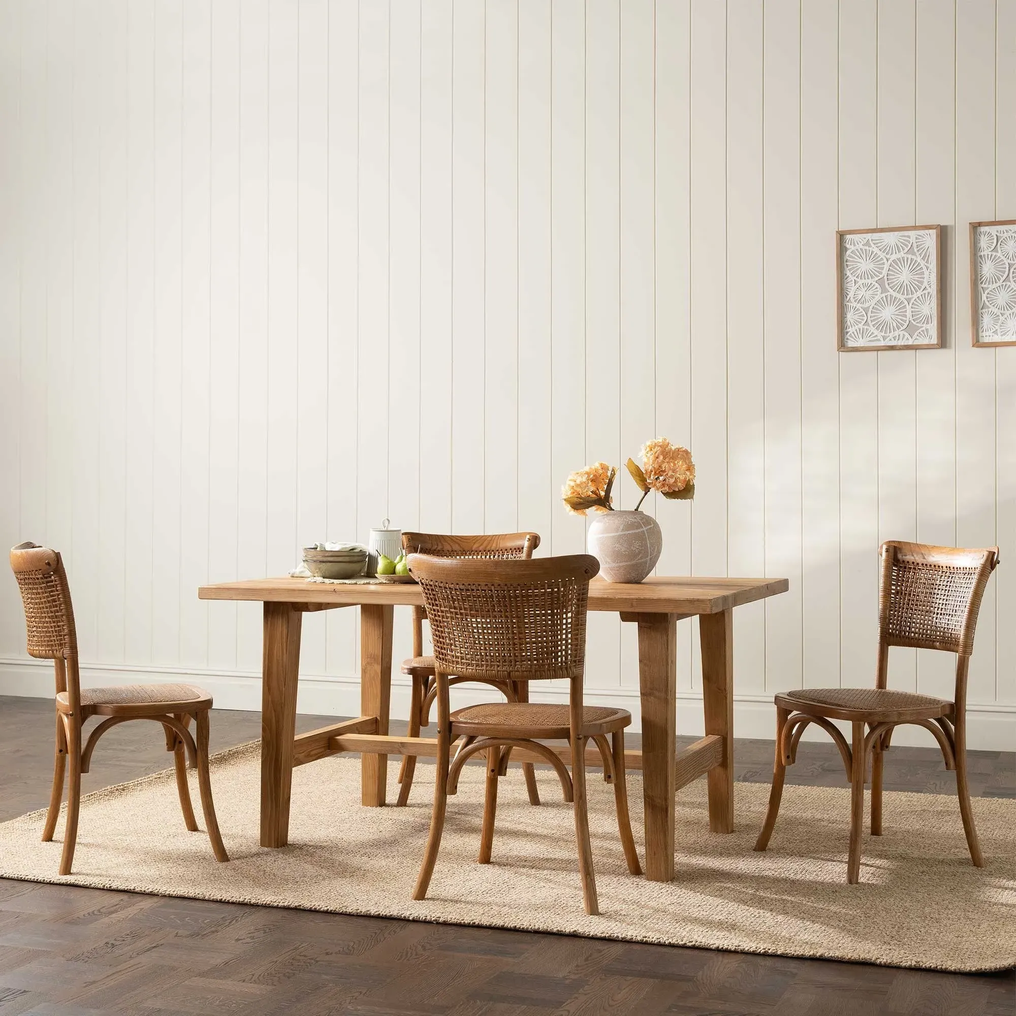 Rufford Dining Table - Brown, Wood