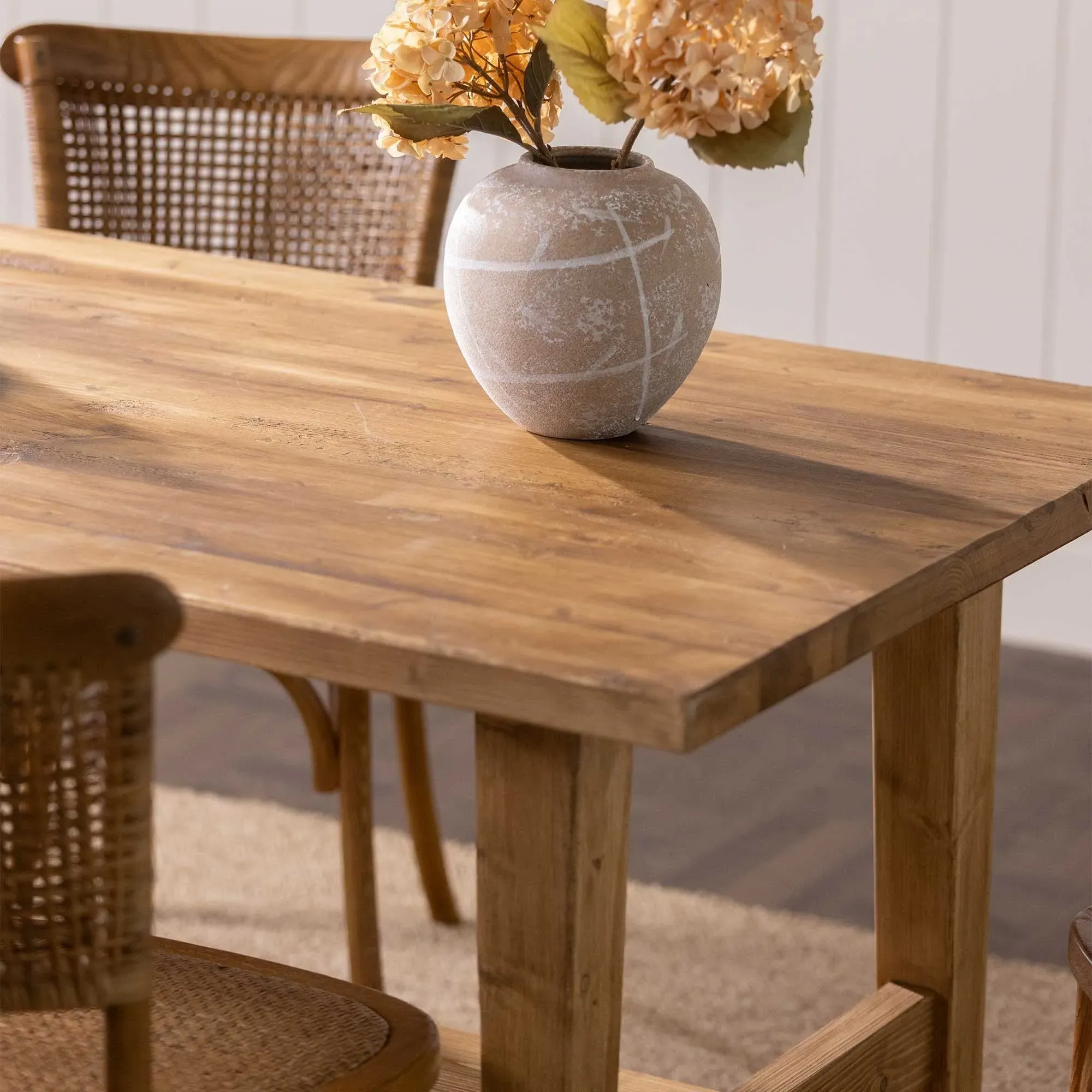 Rufford Dining Table - Brown, Wood