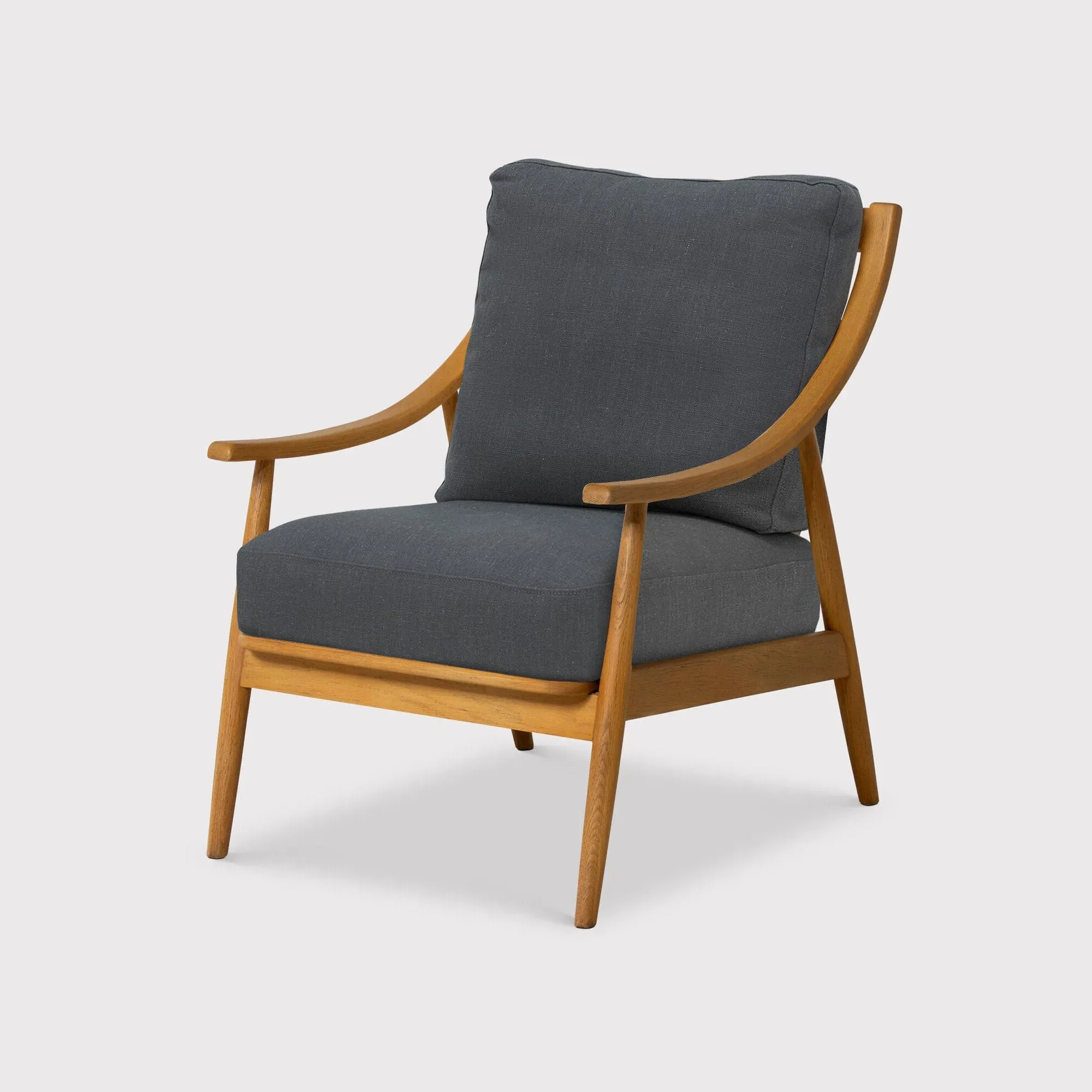 Runa Armchair - Grey, Fabric