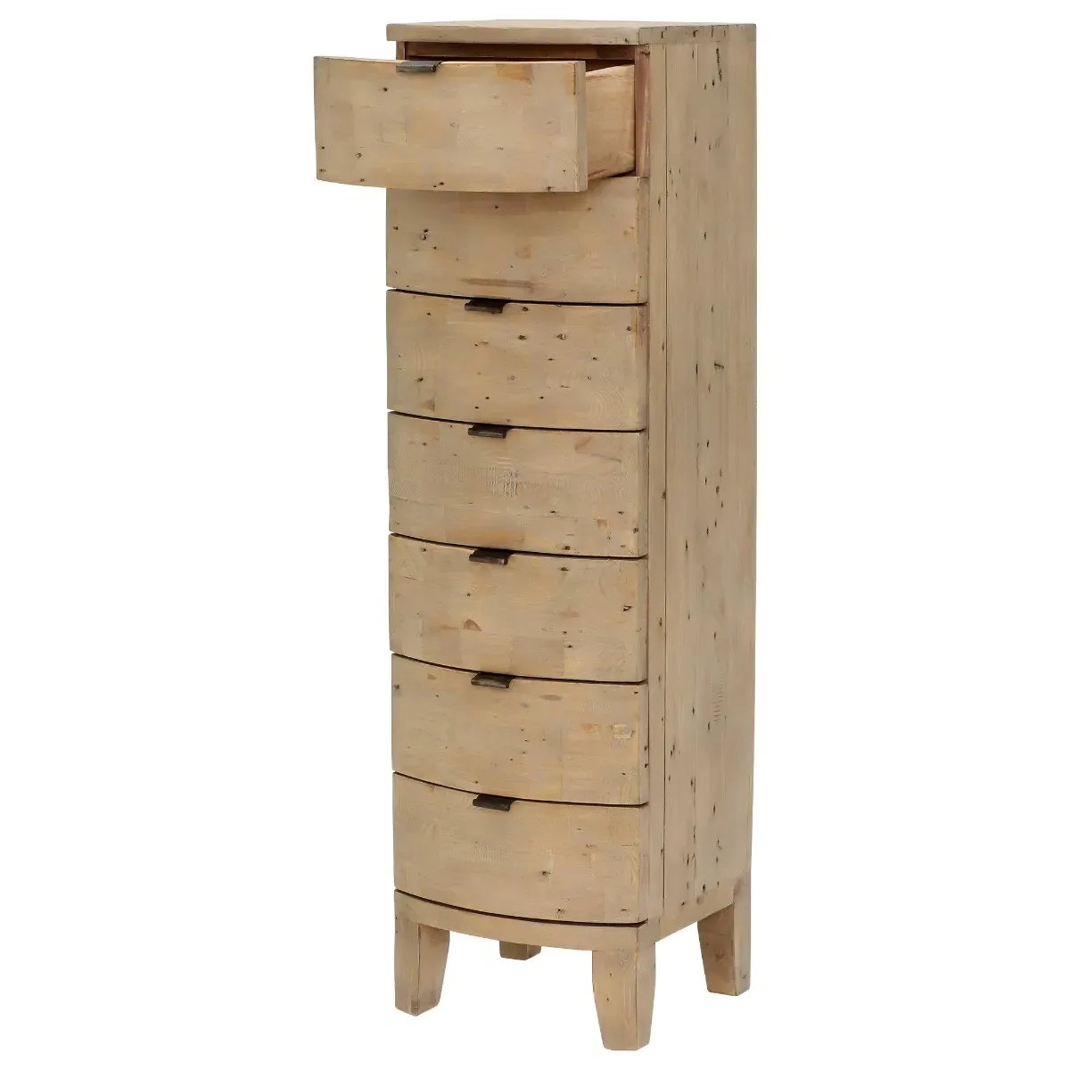 Rye 7 Drawer Tall Chest - Brown, Reclaimed Wood