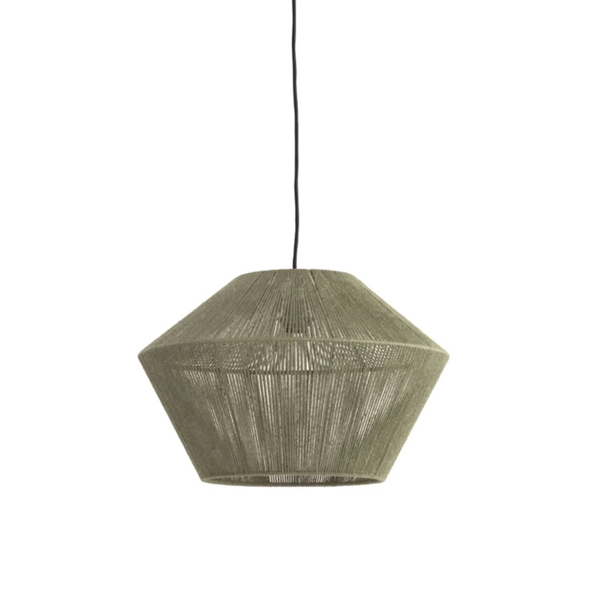 Sage Jute Pendant Light - Green, Metal image