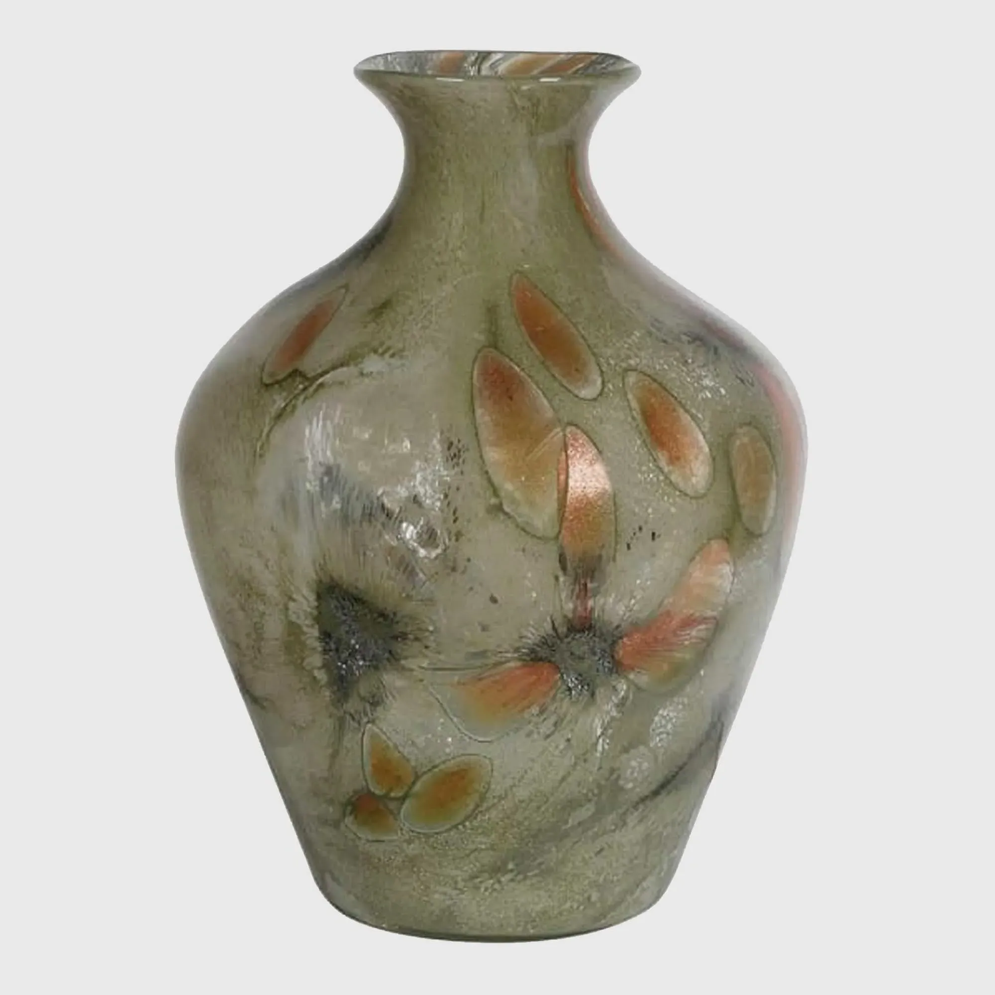 Sage Patterned Vase - Green, Glass image