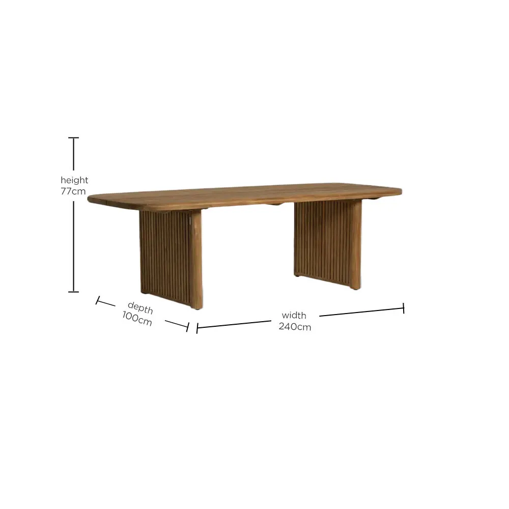 Salta Garden Dining Table - Neutral, Teak