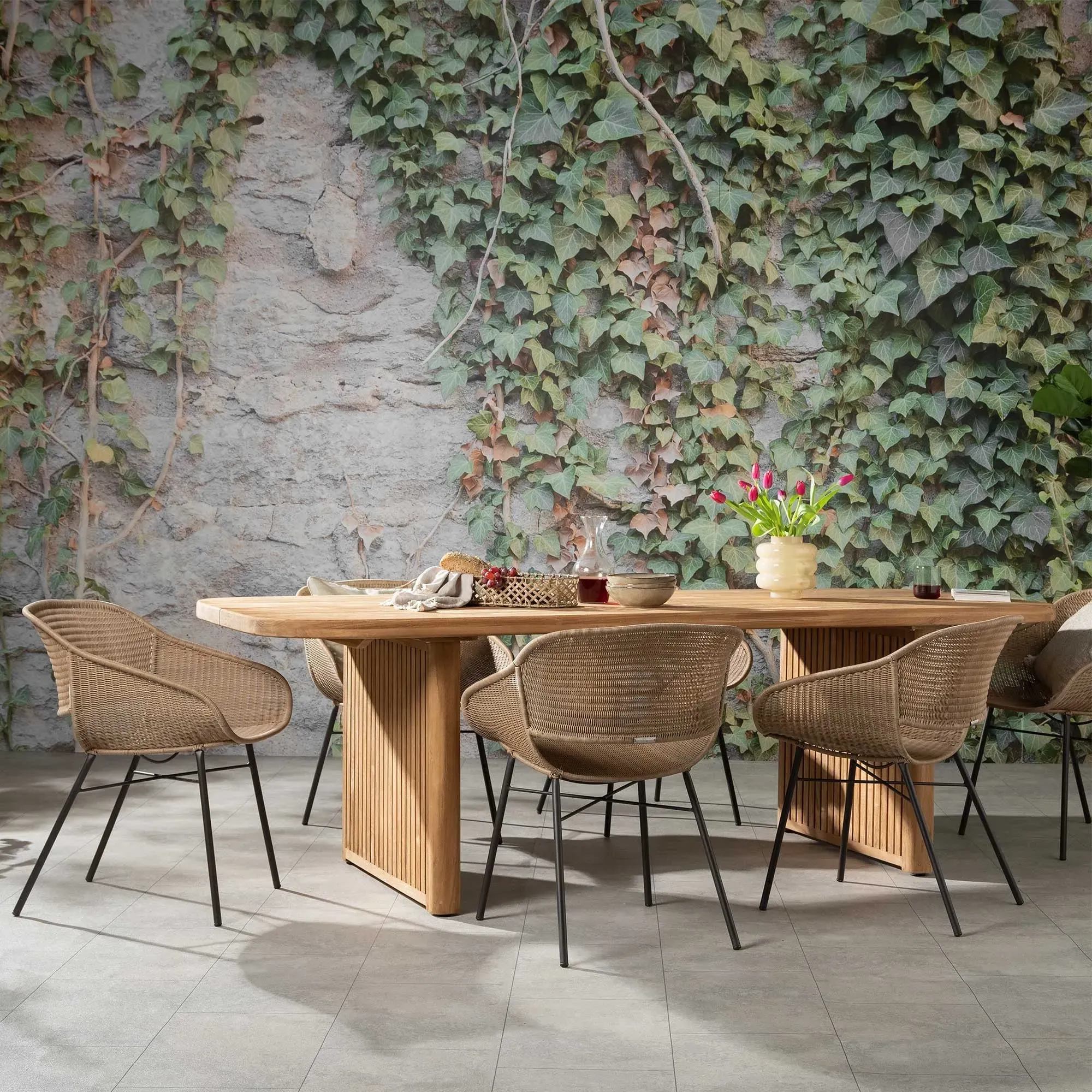 Salta Garden Dining Table - Neutral, Teak image