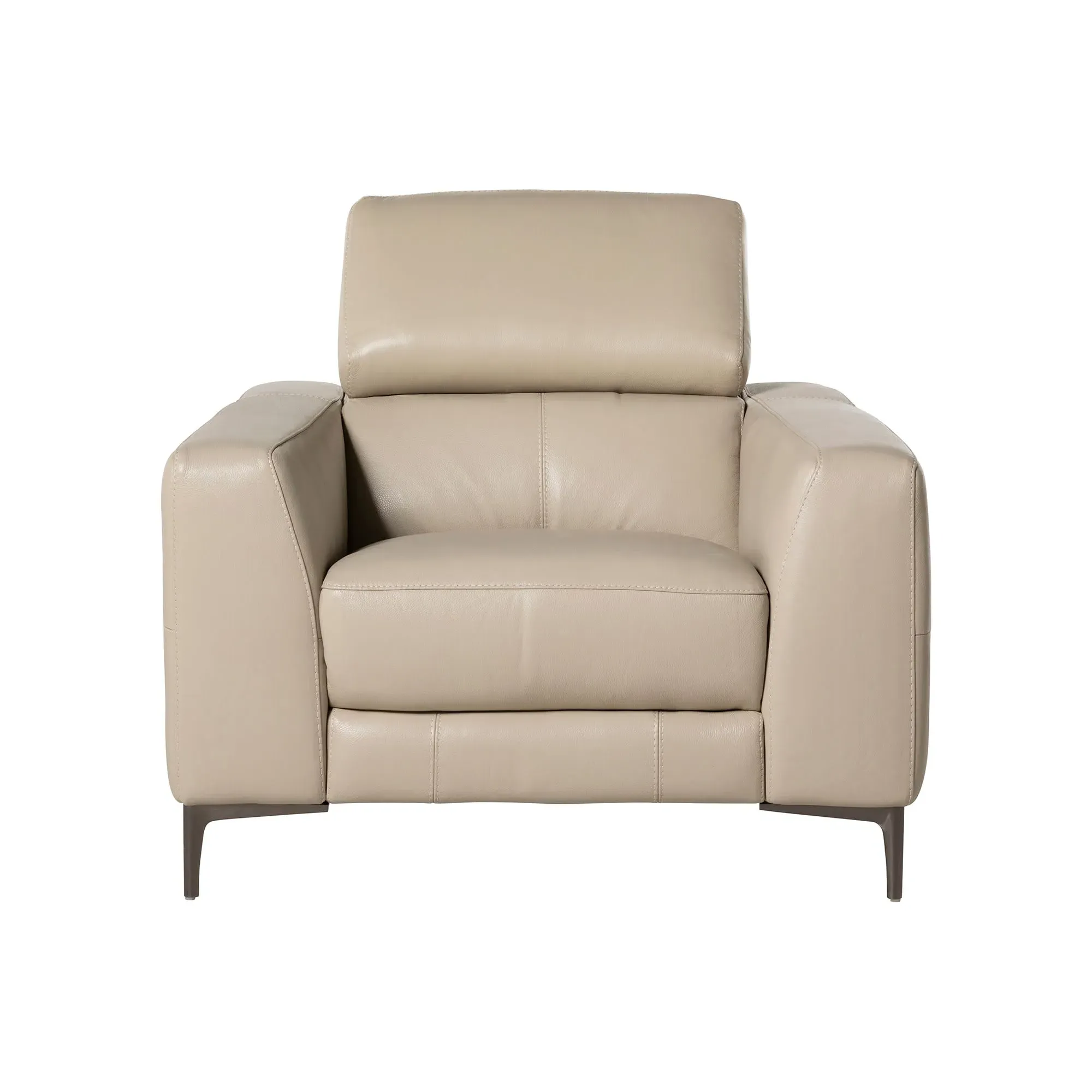 Sandro Armchair - Grey, Leather