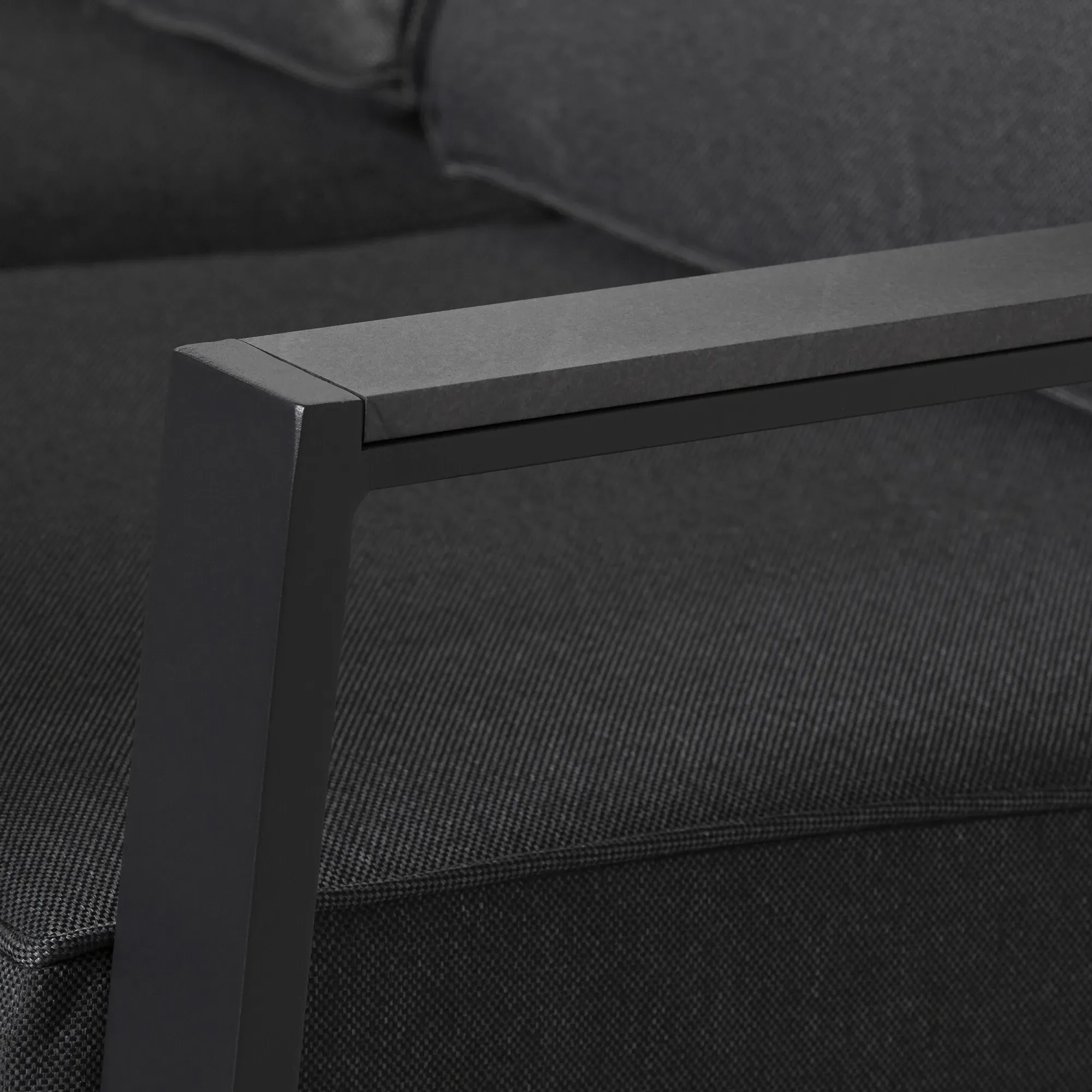 Santos Garden Firepit Rising Table Corner Sofa Set - Grey, Aluminium