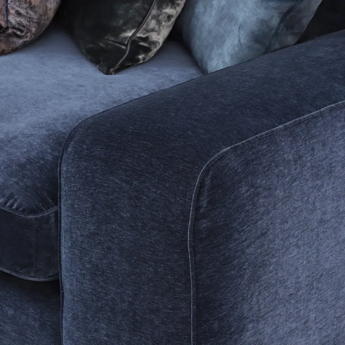 Sasha Large Corner Sofa - Blue, Fabric