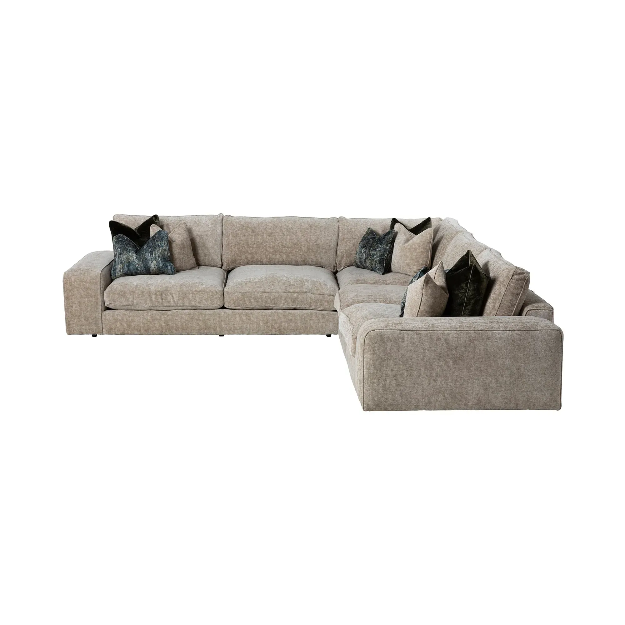 Sasha Large Corner Sofa - Neutral, Fabric