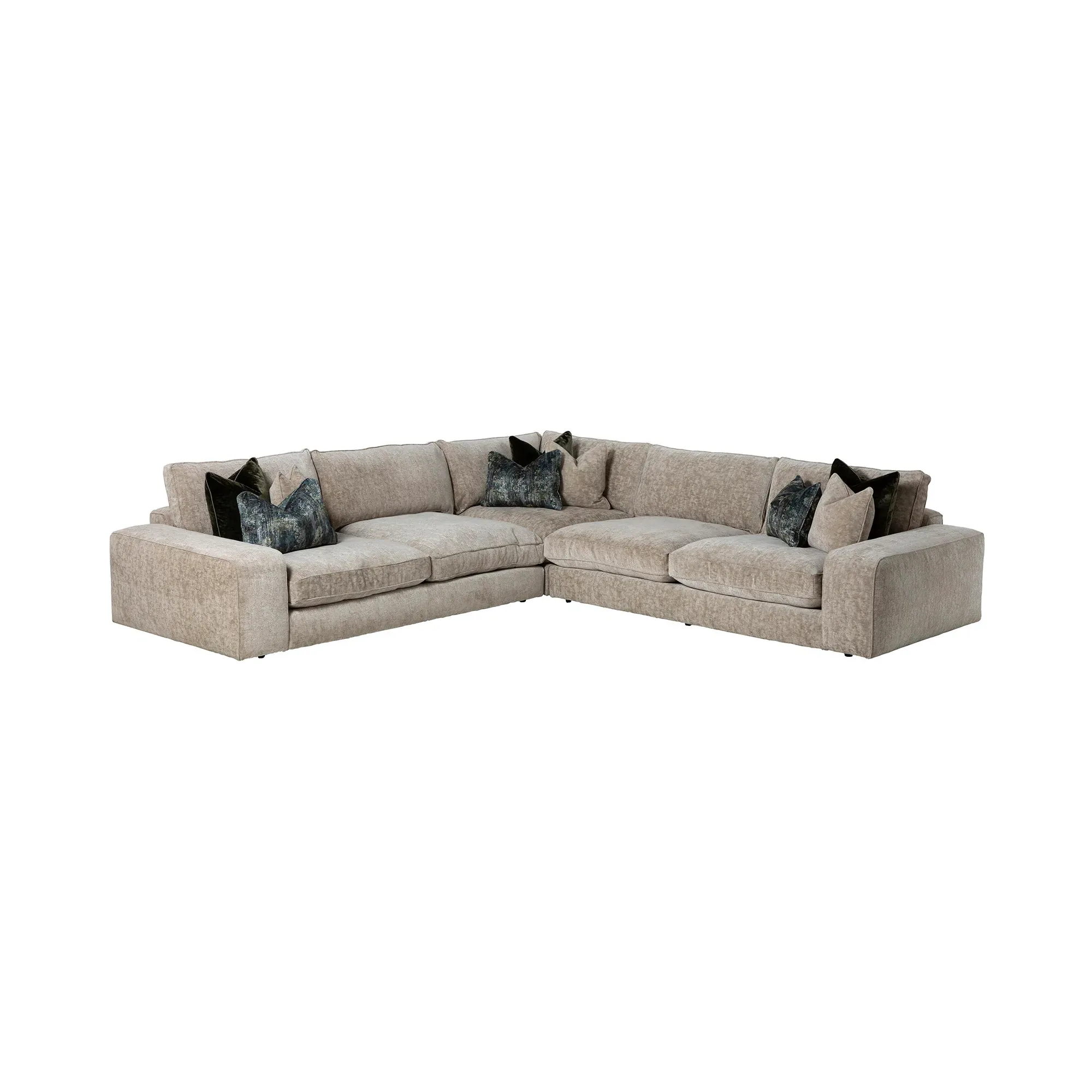 Sasha Large Corner Sofa - Neutral, Fabric