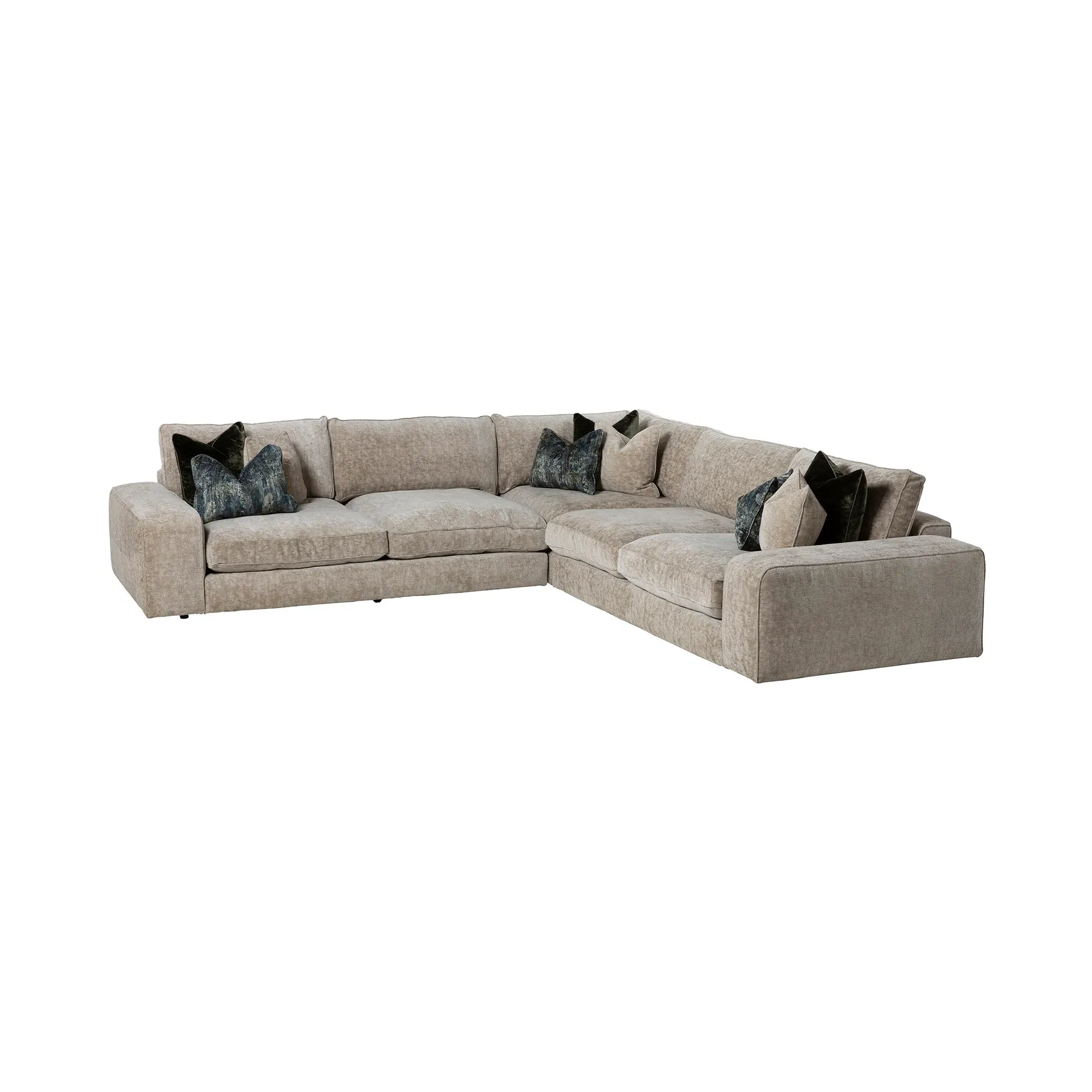 Sasha Large Corner Sofa - Neutral, Fabric