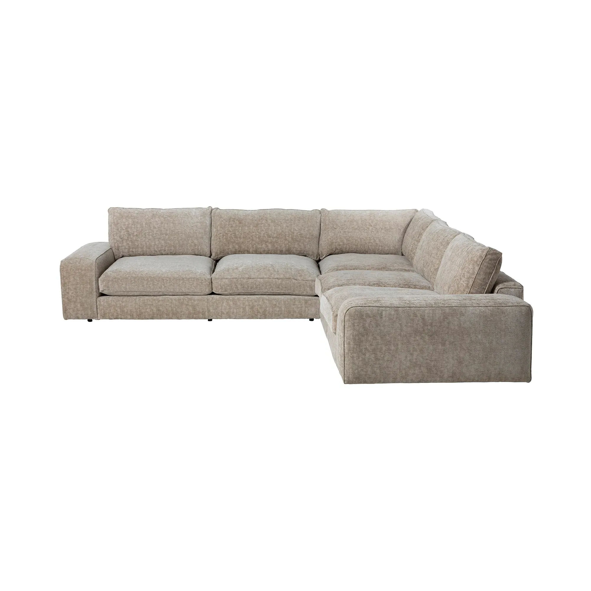 Sasha Large Corner Sofa - Neutral, Fabric