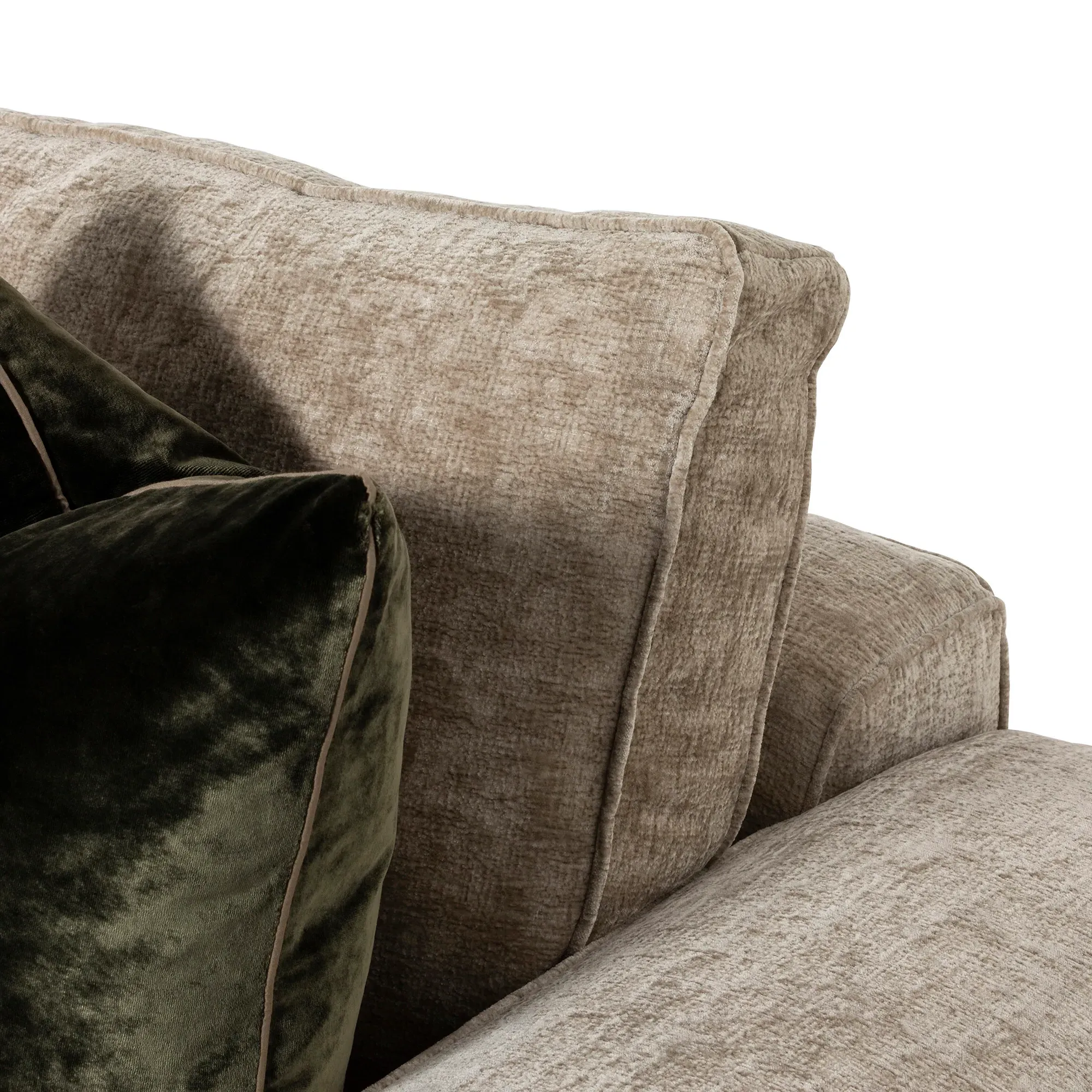 Sasha Large Corner Sofa - Neutral, Fabric