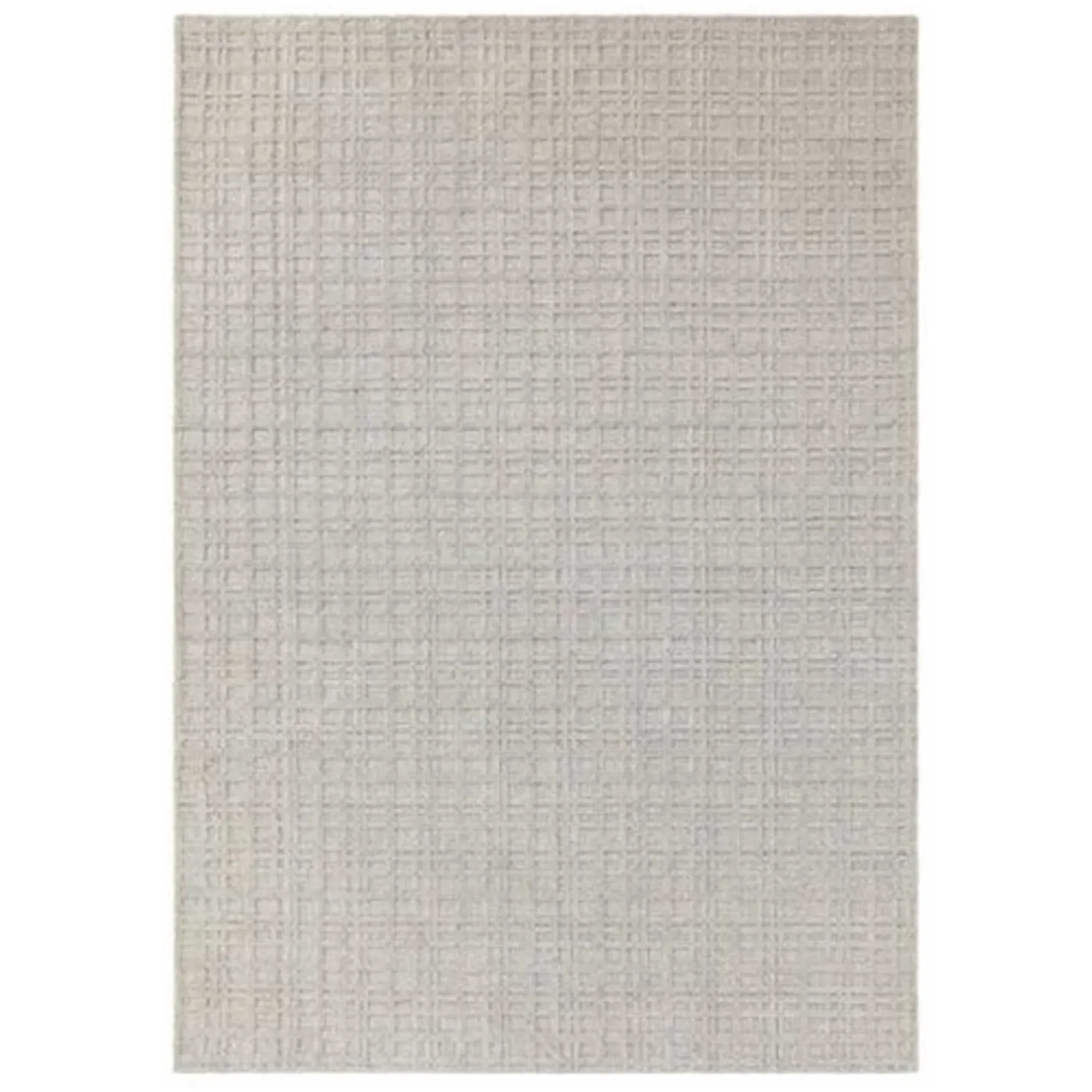 Savannah Greige Square Rug - Grey, Wool Blend