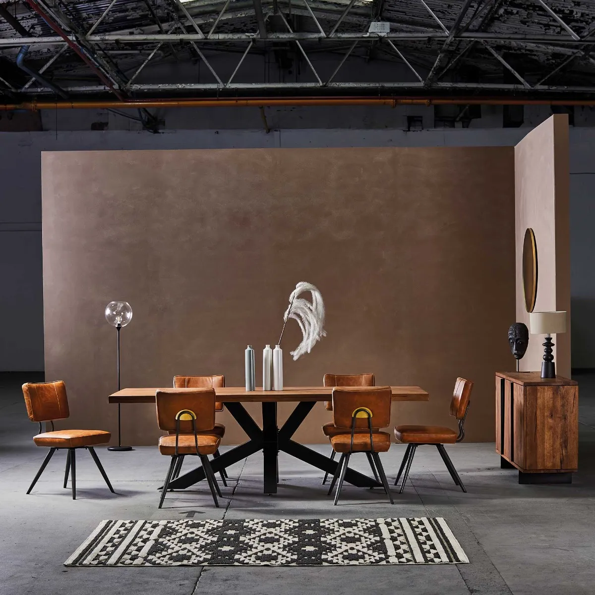 Sawyer Swivel Dining Chair - Brown