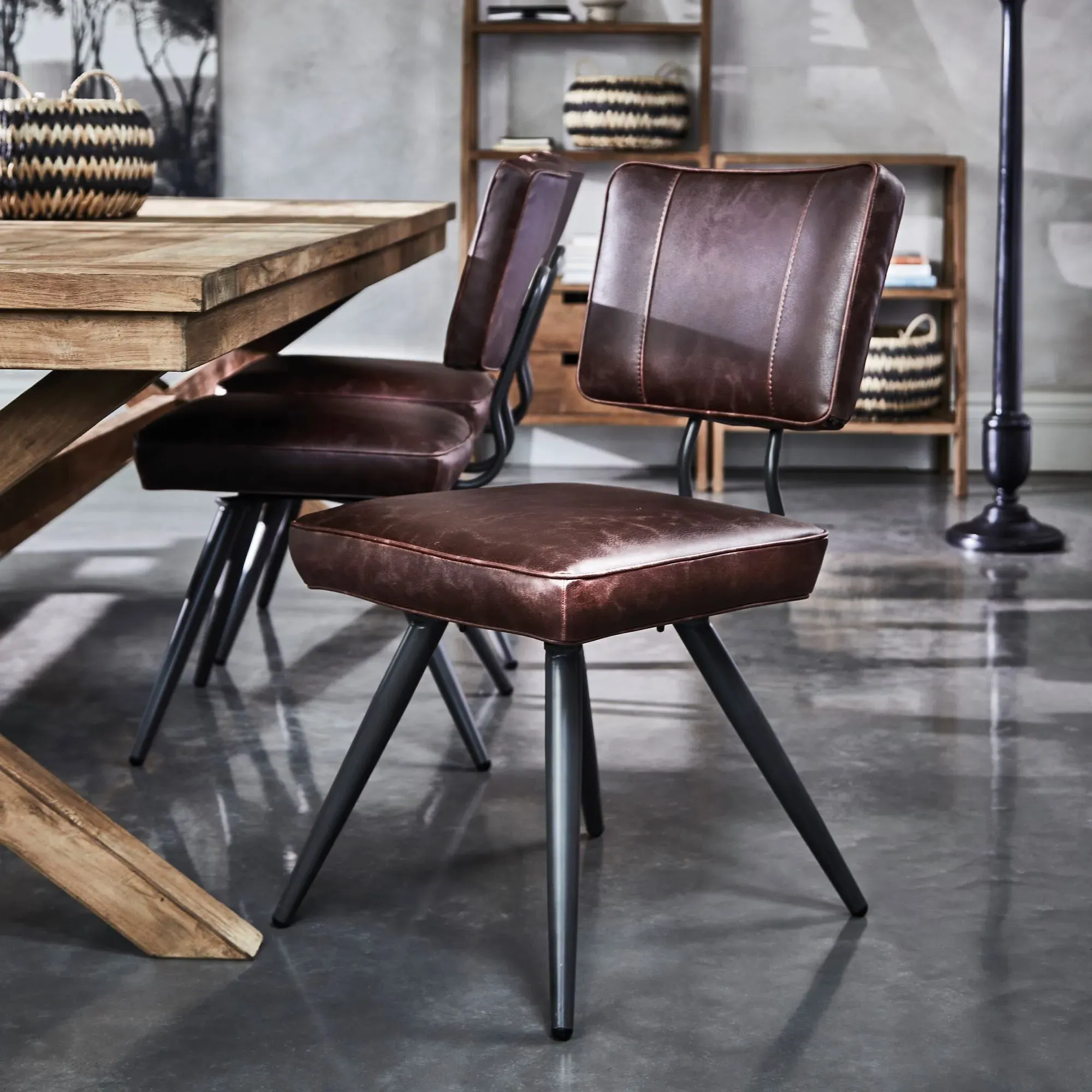 Sawyer Swivel Dining Chair - Brown