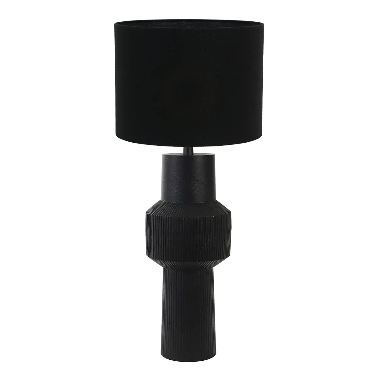 Sculpted Table Lamp - Black, Metal