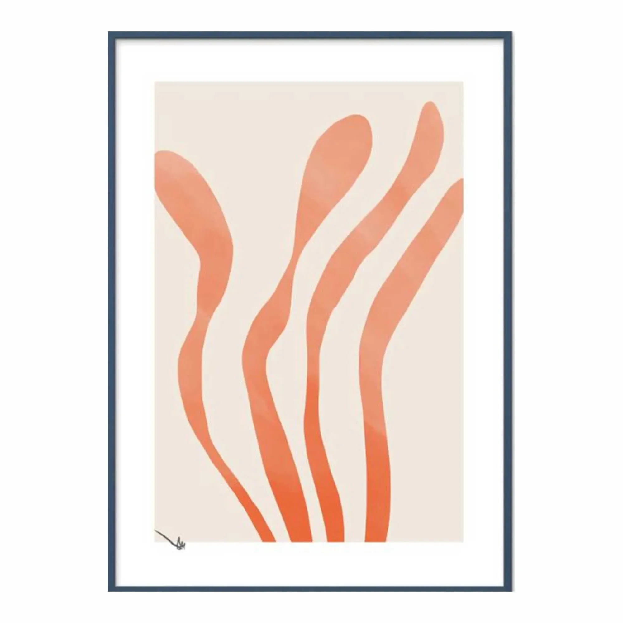Seaweed Square Framed Print - Wood, Glass product