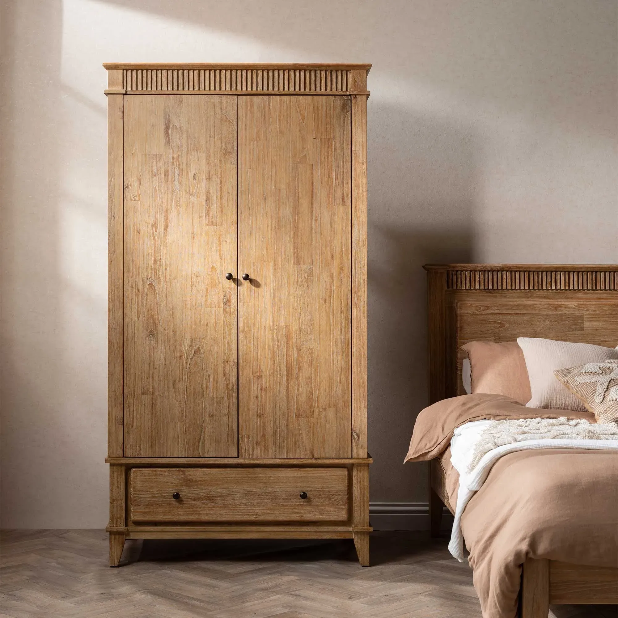 Selene 2 Door Wardrobe - Brown, Mindi Wood