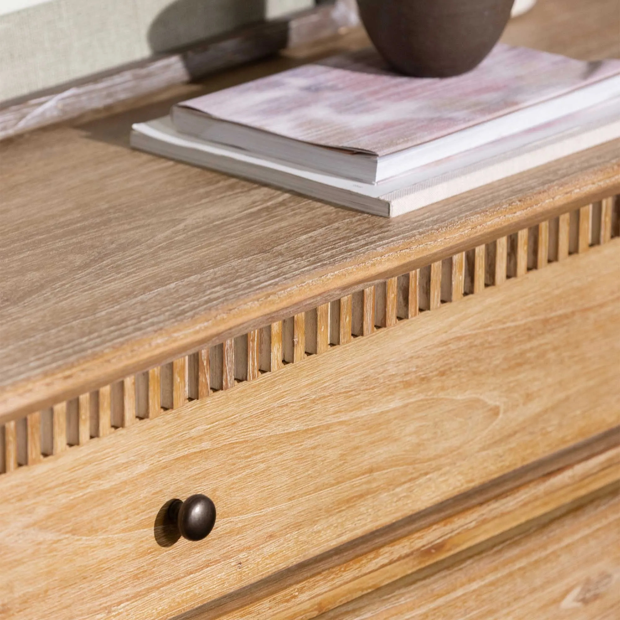 Selene 3 Drawer Chest - Brown, Mindi Wood