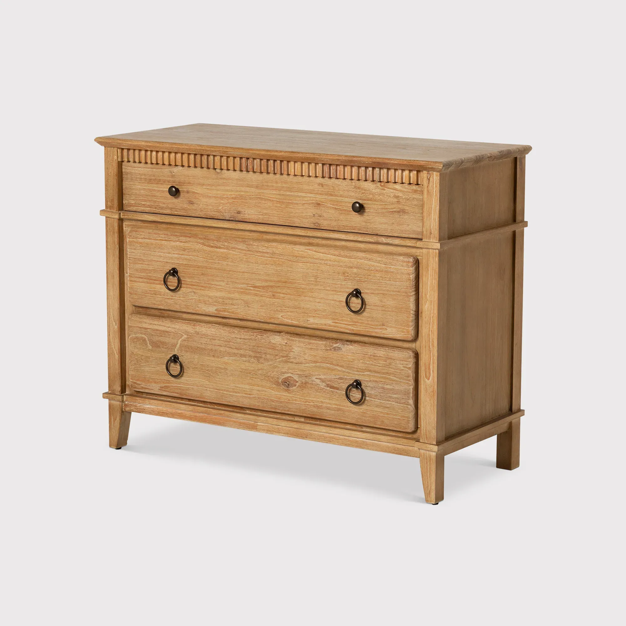 Selene 3 Drawer Chest - Brown, Mindi Wood image