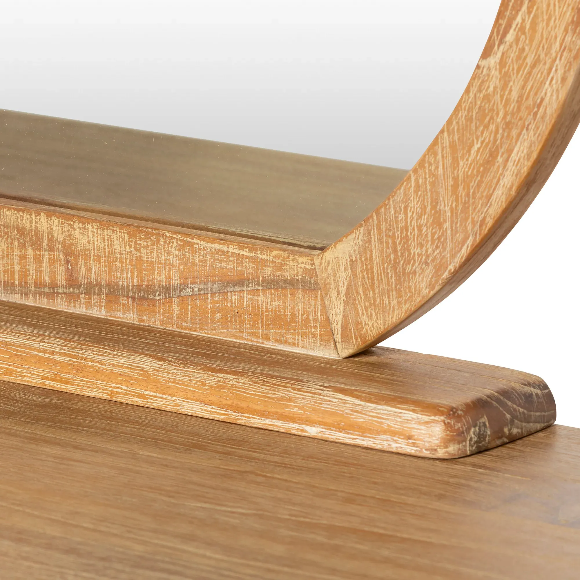 Selene Square Dressing Table with Mirror - Brown, Mindi Wood