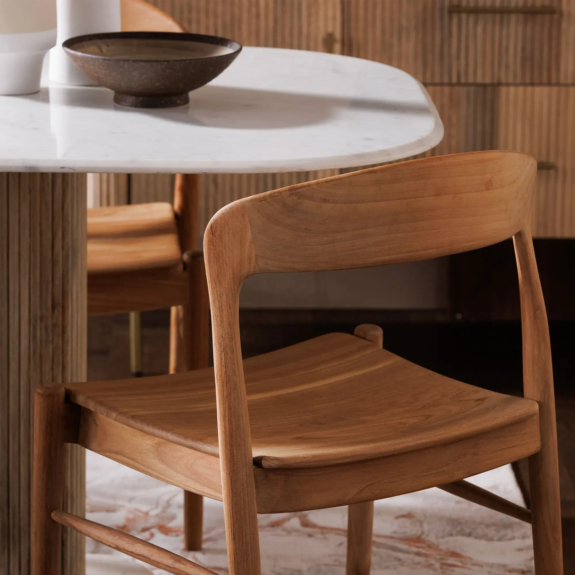 Semeru Dining Chair - Brown, Teak