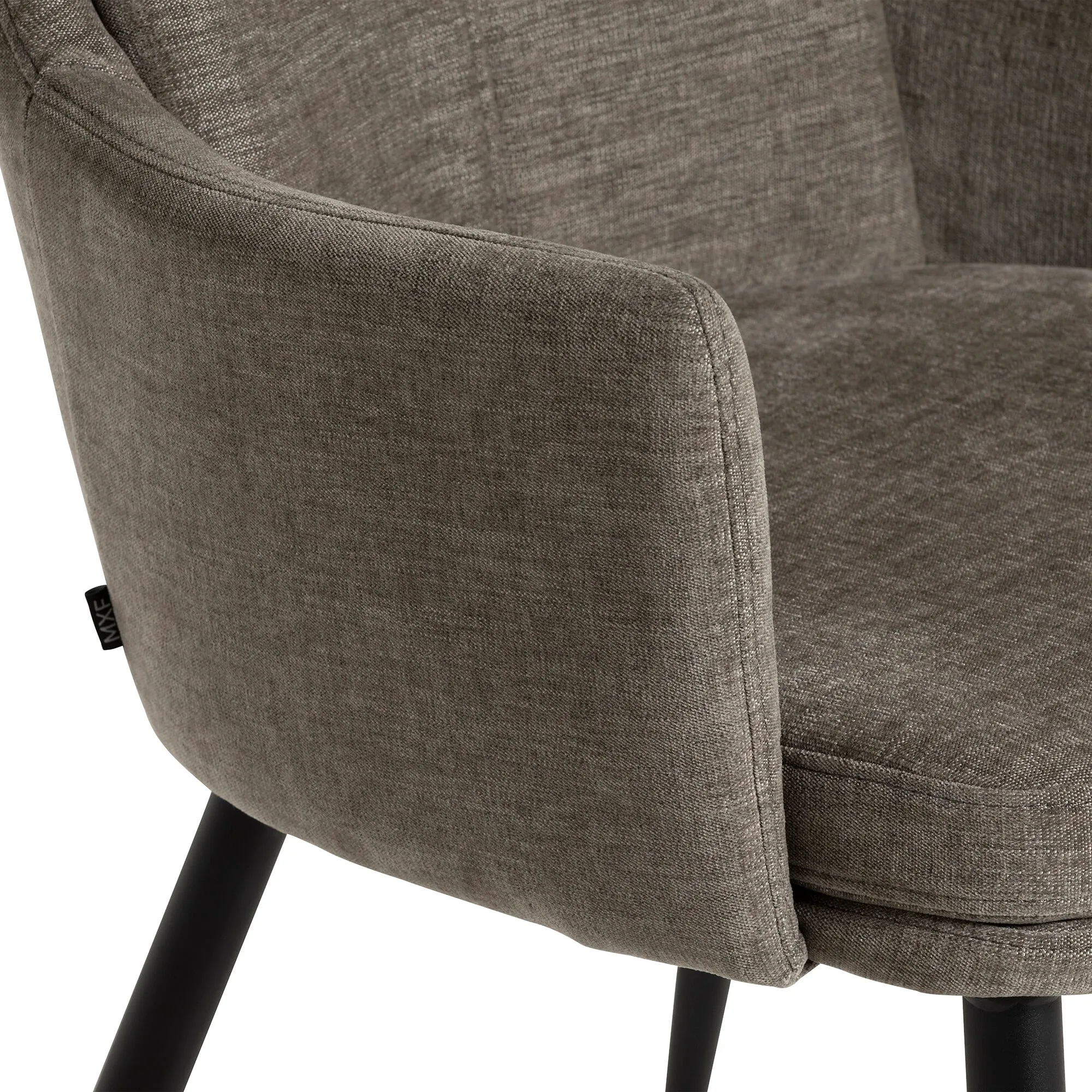 Shale Dining Chair with Arms - Grey, Fabric