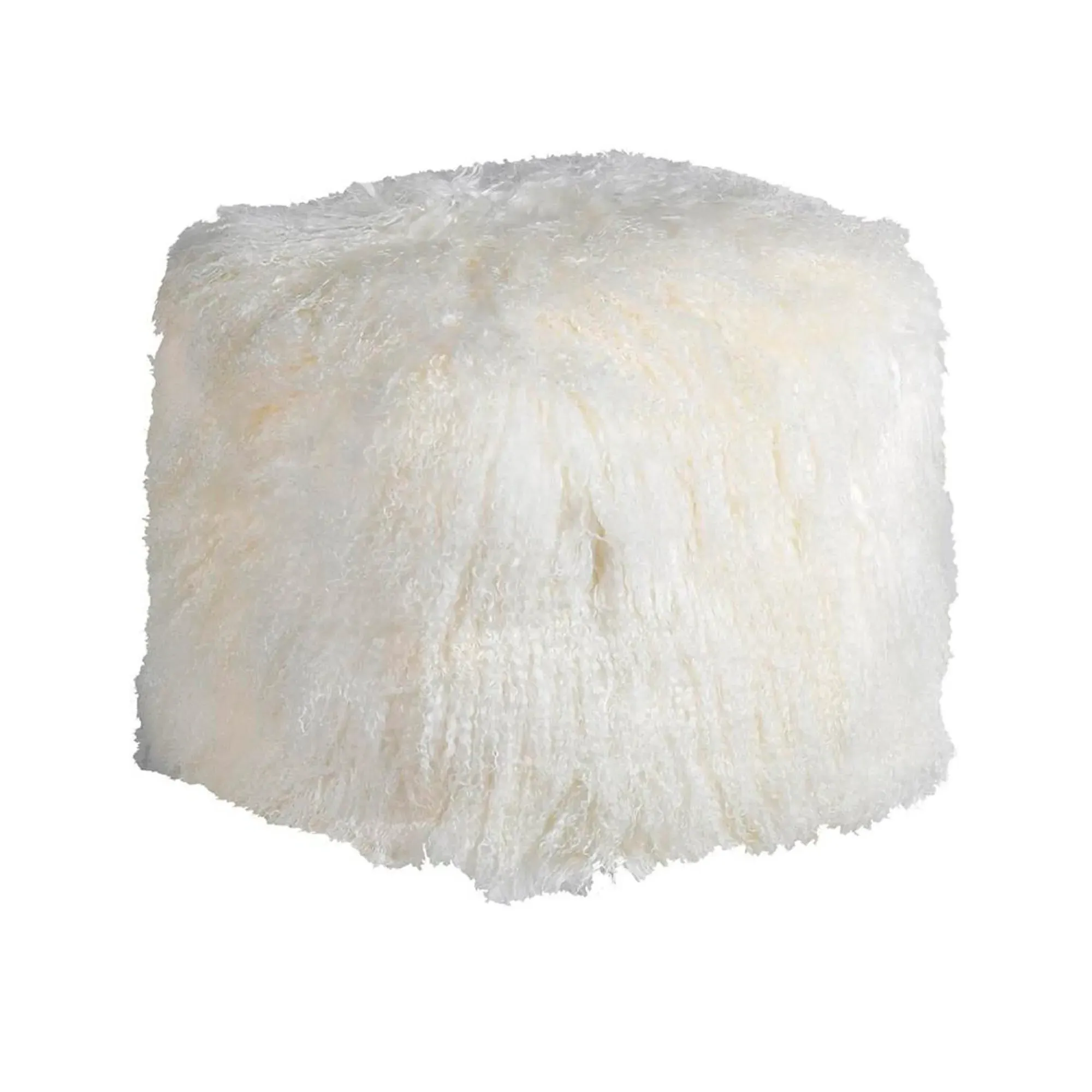 Sheepskin Pouffe - Off White image