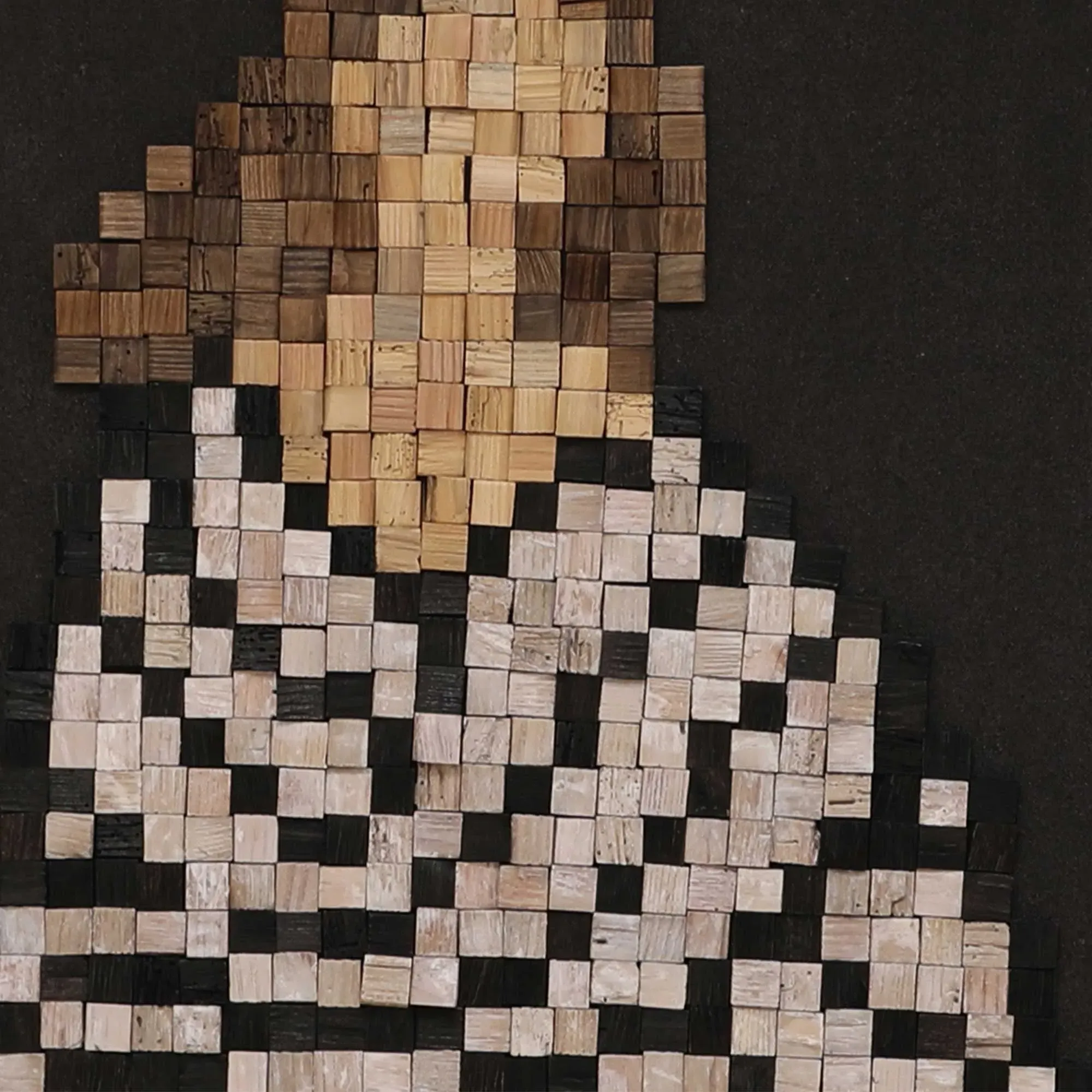 Silhouette Mosaic Square Wall Art - Wood