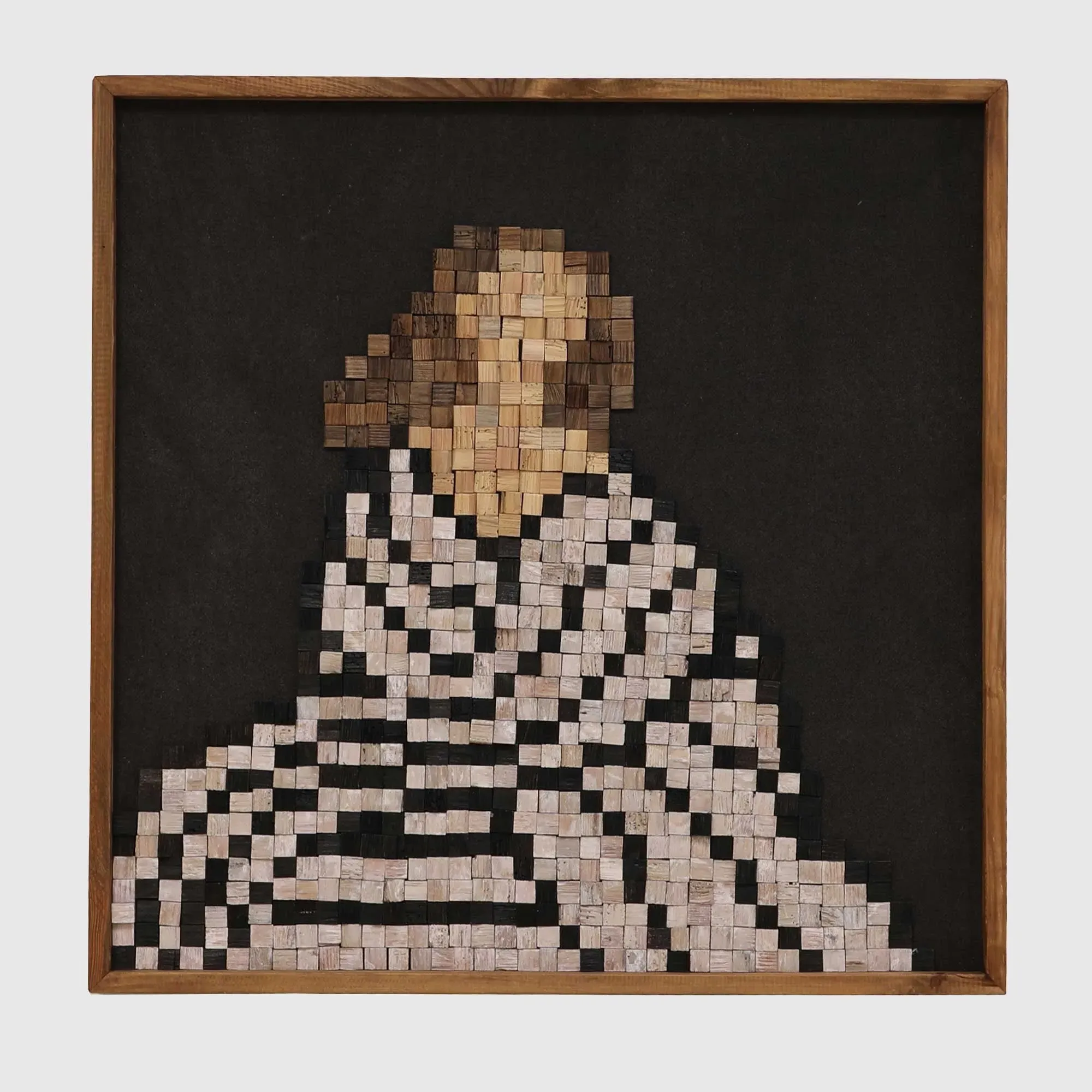 Silhouette Mosaic Square Wall Art - Wood