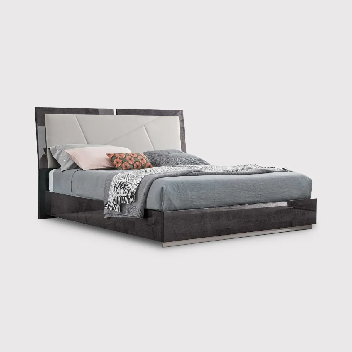 Silva Queen Bed Frame - Brown, Dark Birch image