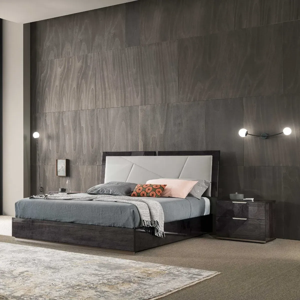 Silva Super King Bed Frame - Brown, Dark Birch