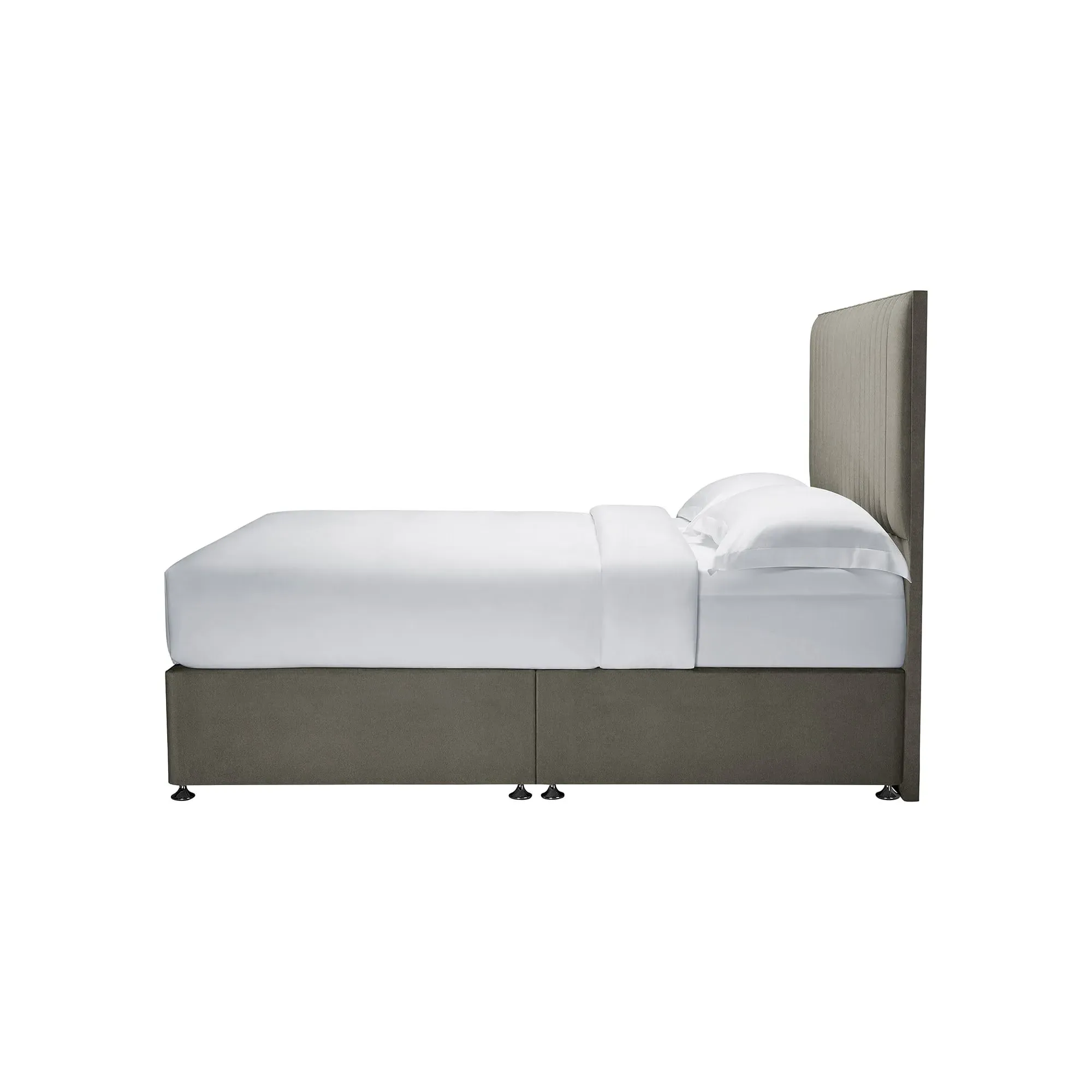 Simba Camden Double Bed Frame - Grey, Fabric