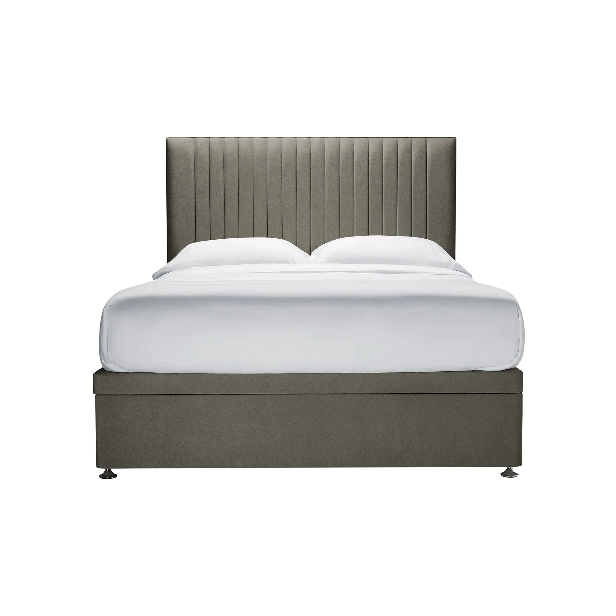 Simba Camden Double Ottoman Bed Frame - Grey, Fabric