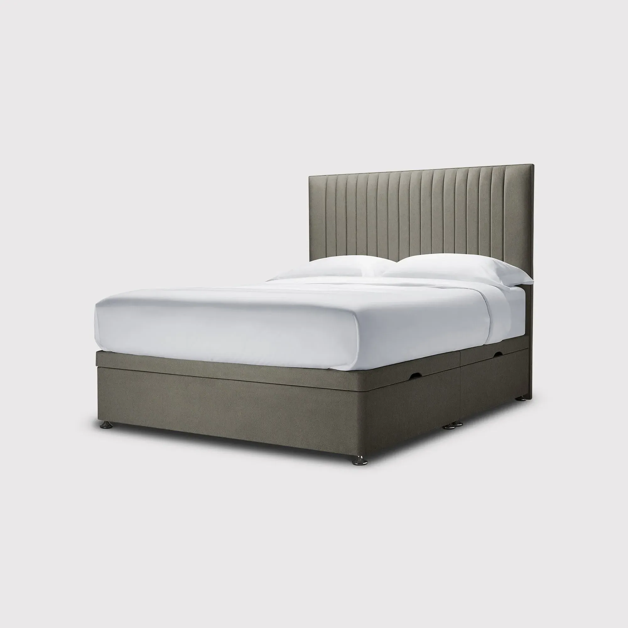 Simba Camden King Size Ottoman Bed Frame - Grey, Fabric