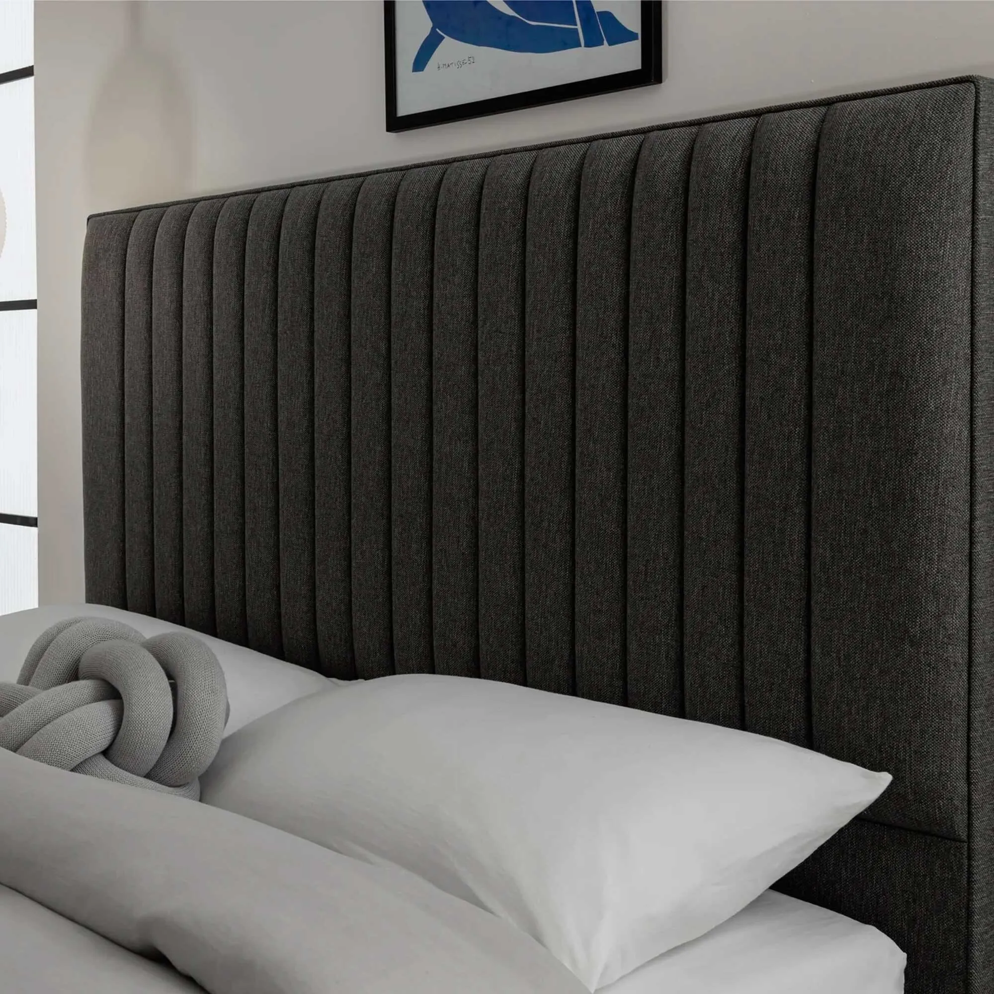 Simba Camden Super King Bed Frame - Grey, Fabric