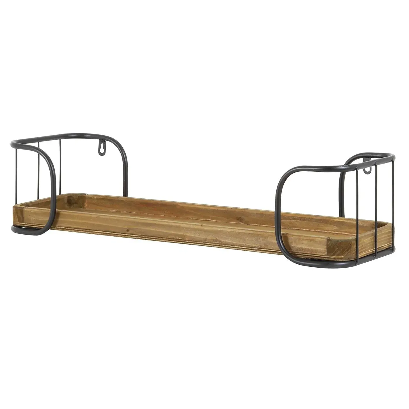 Single Tier Wall Shelf - Wood image