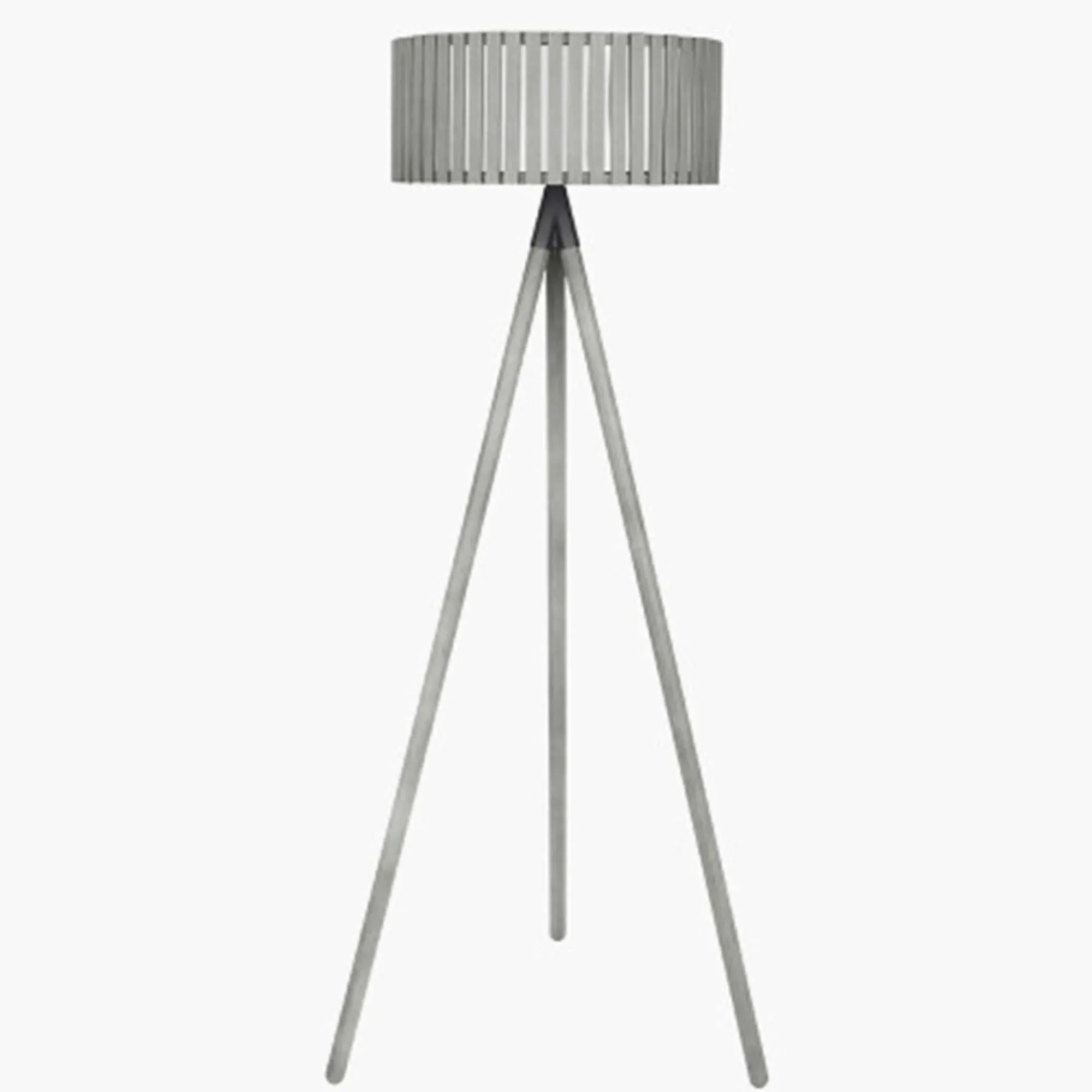 Slatted Tripod Floor Lamp - Grey image