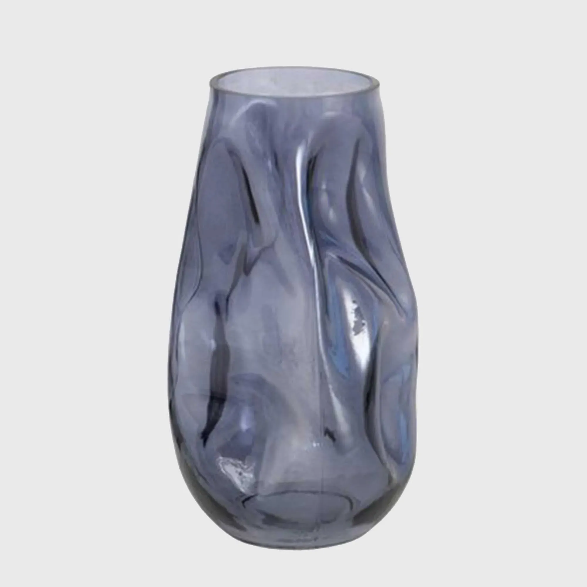 Smoke Swirl Glass Vase - Grey image