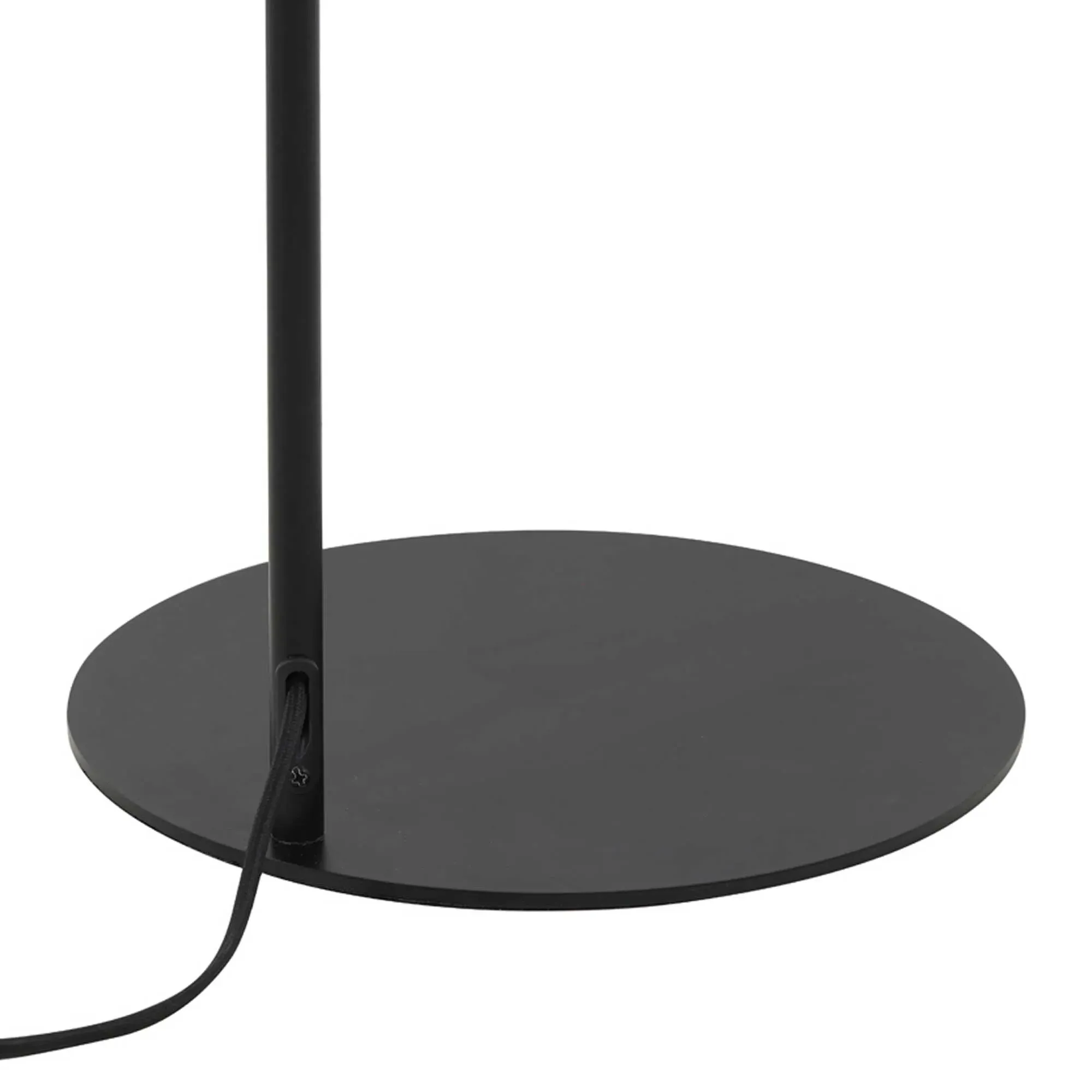 Smoked Drop Glass Lamp - Black, Metal