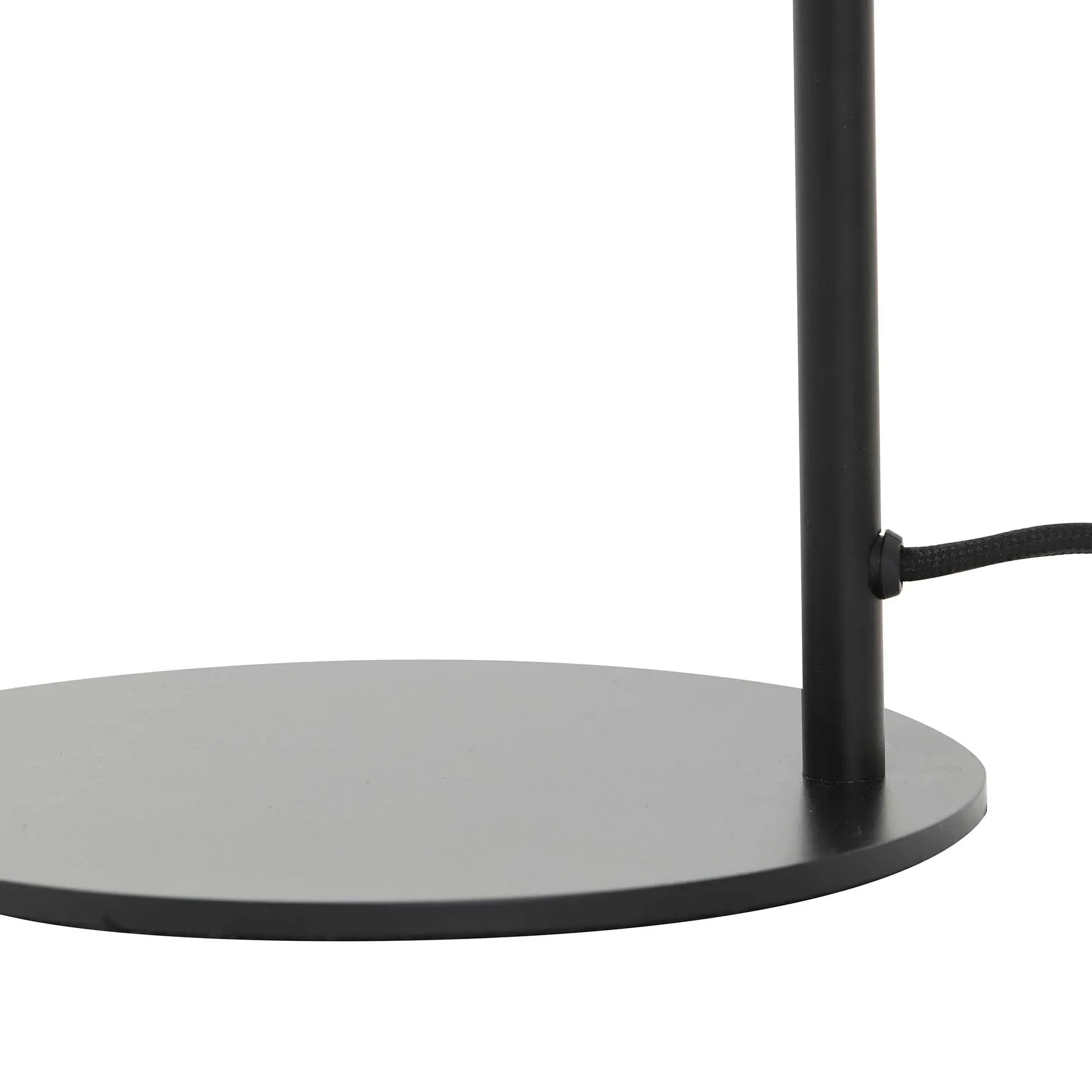 Smoked Glass Table Lamp - Black, Metal